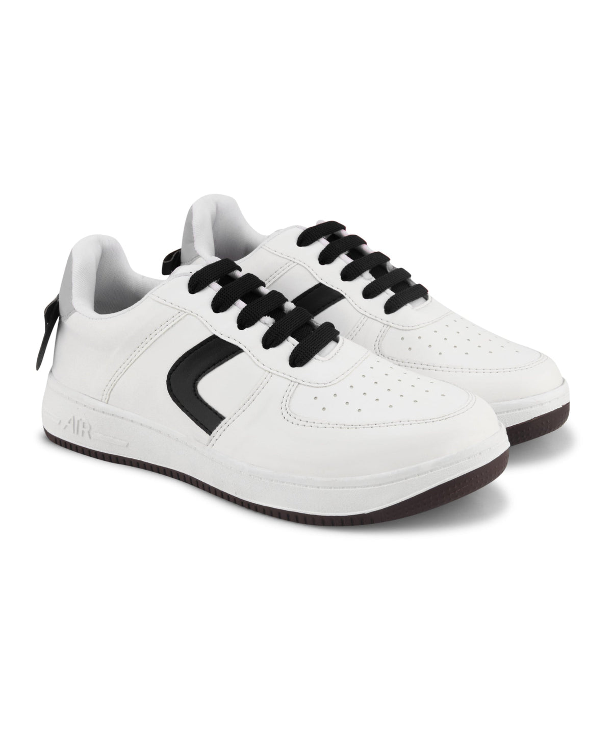 JM Looks Women's Low Top Lace-Up Bow Casual Sneakers with Perforated Detailing