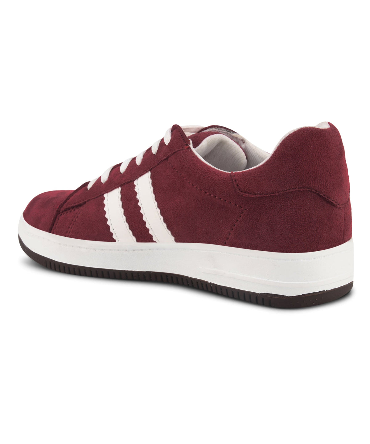 JM Looks Minimal Suede Low-Top Sneakers with soft gum Sole & Contrast Side Stripes