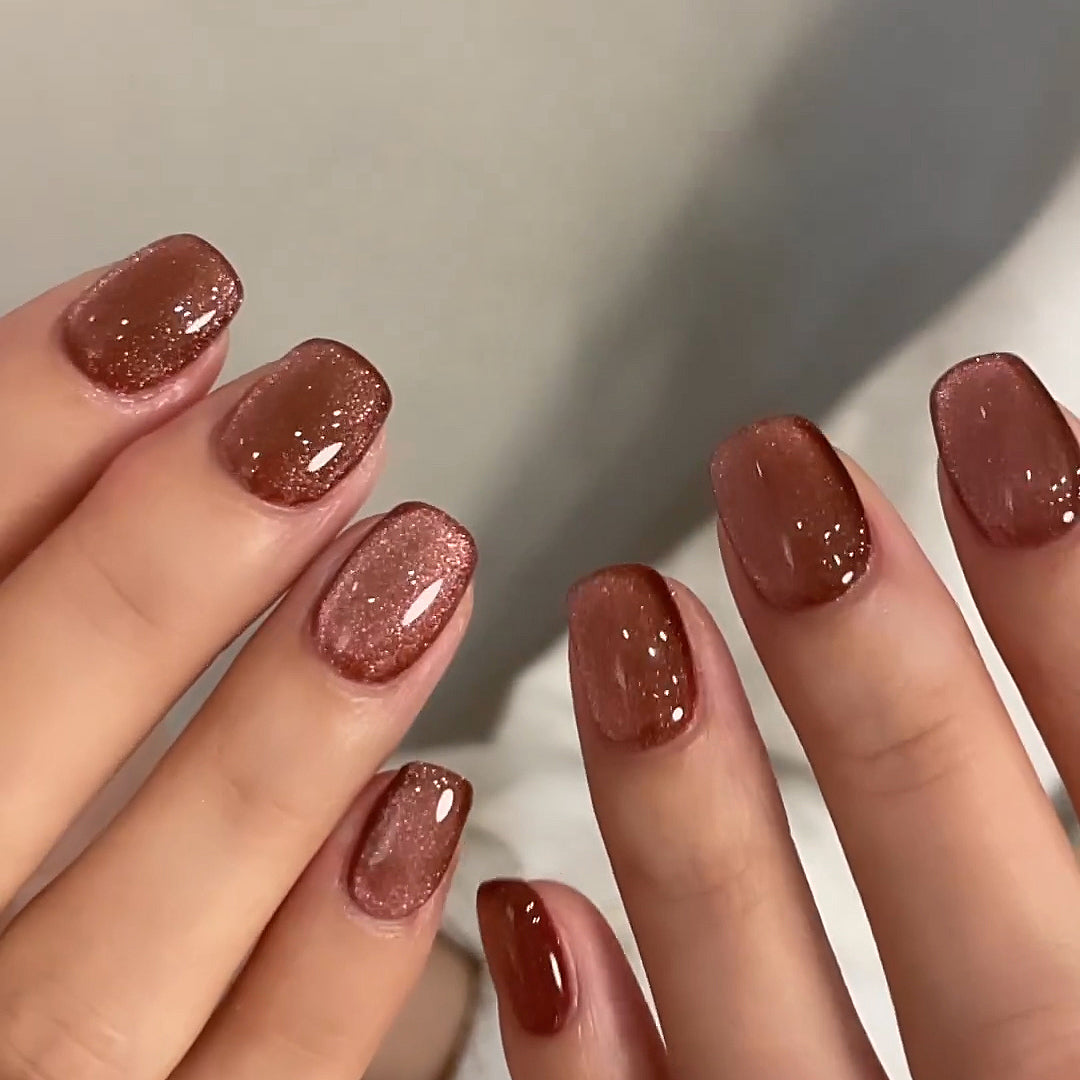 Gush Beauty Cherry Cola Press-On Nails - Short Square
