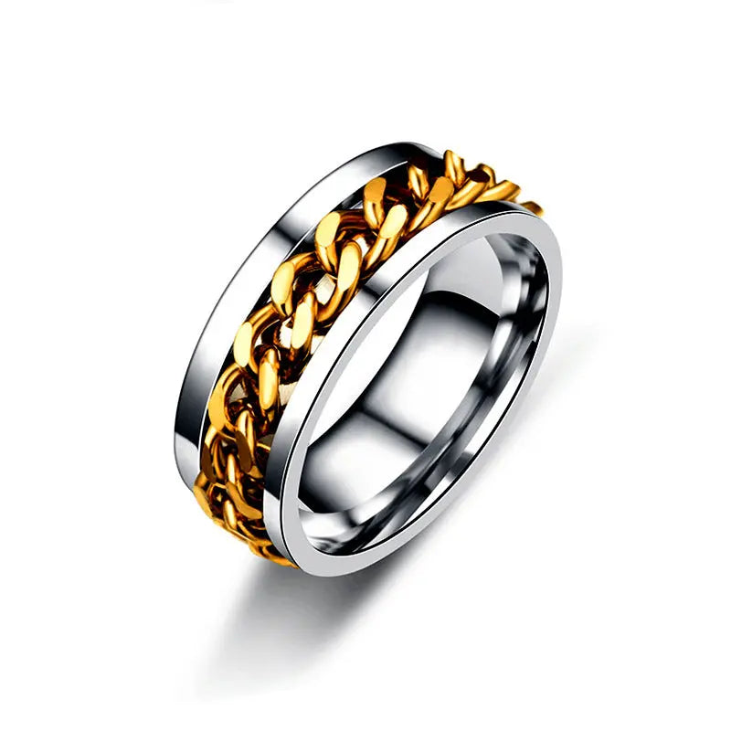 Salty Jared Golden Chain Ring