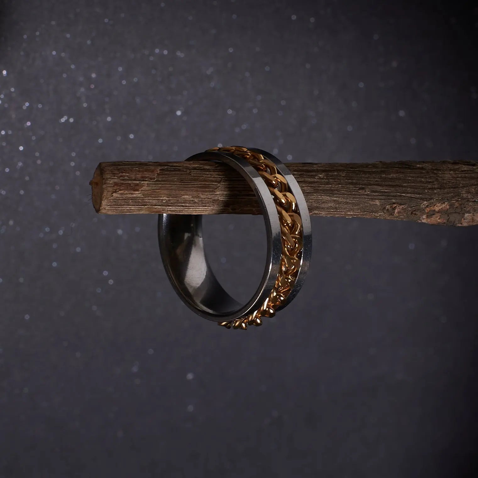 Salty Jared Golden Chain Ring
