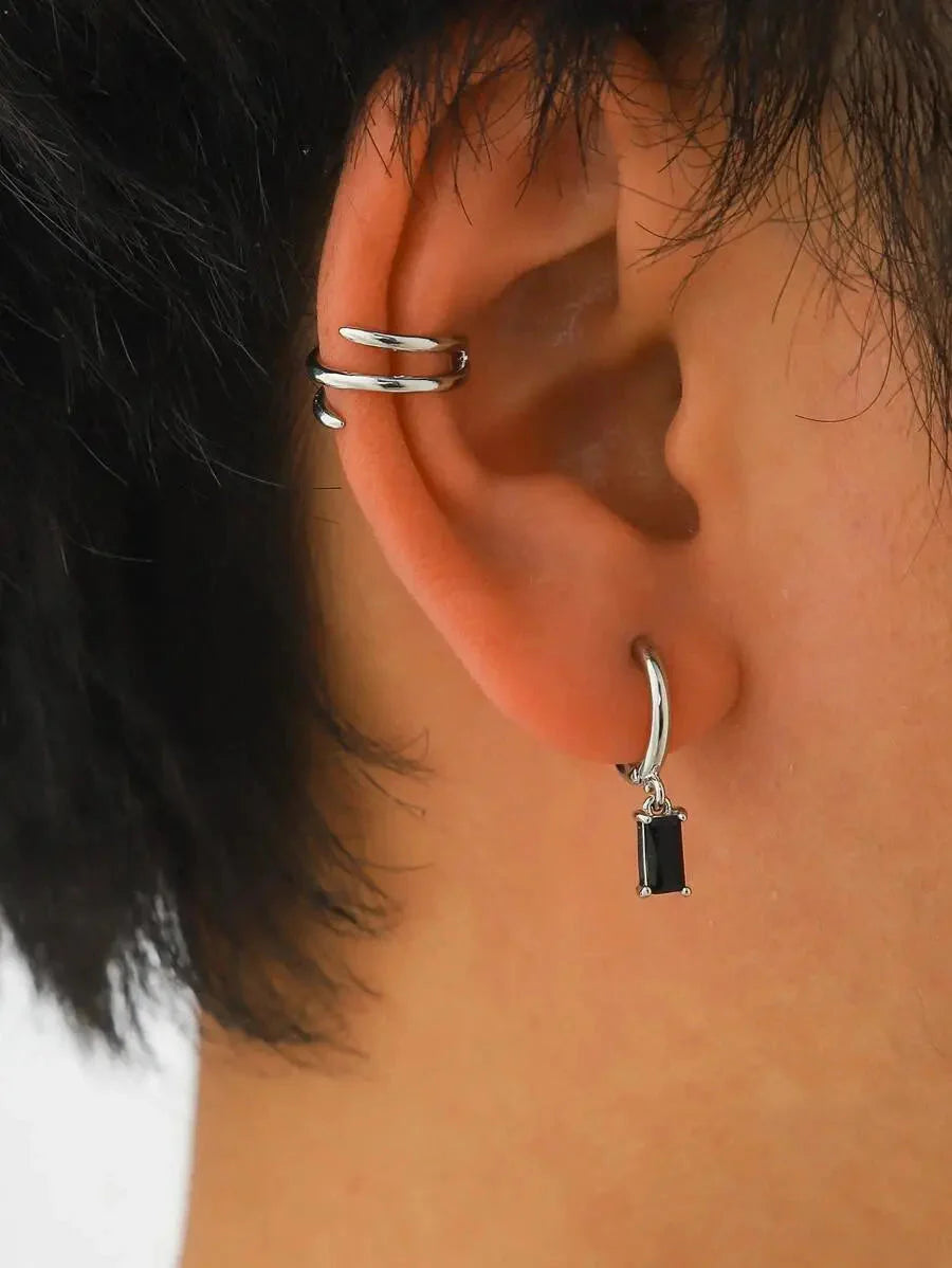 Salty Jaunty Black Earrings (1 Side)