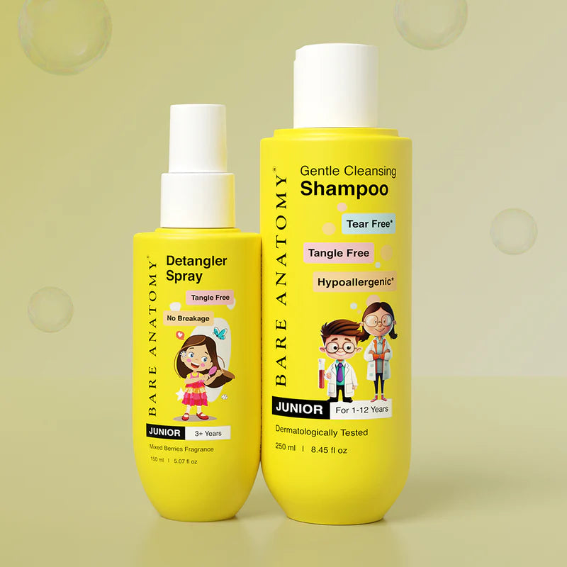 Bare Anatomy Gentle Detangling Kit for 3+ years kids (Shampoo & Spray)
