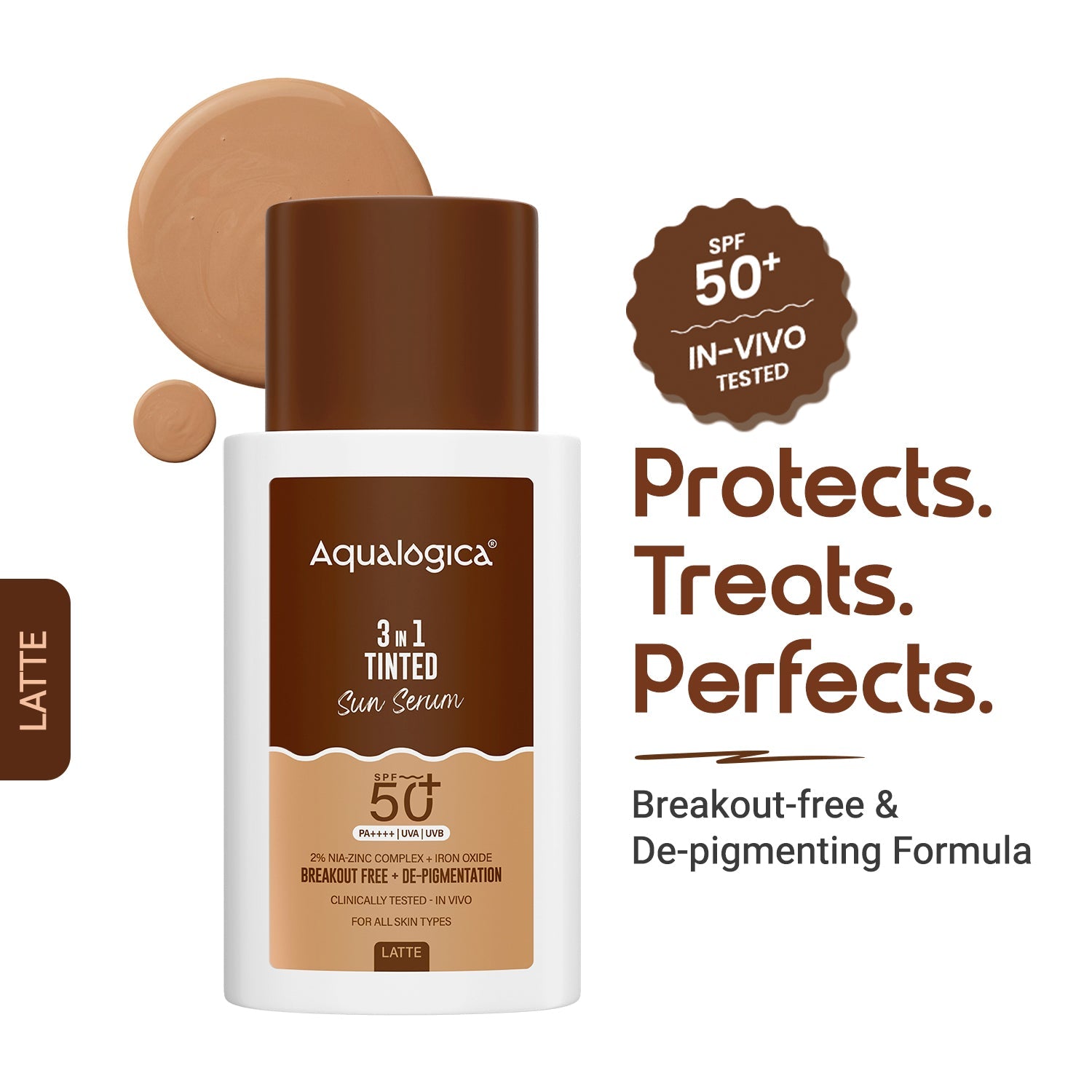 Aqualogica 3-In-1 Tinted Sun Serum - 50g