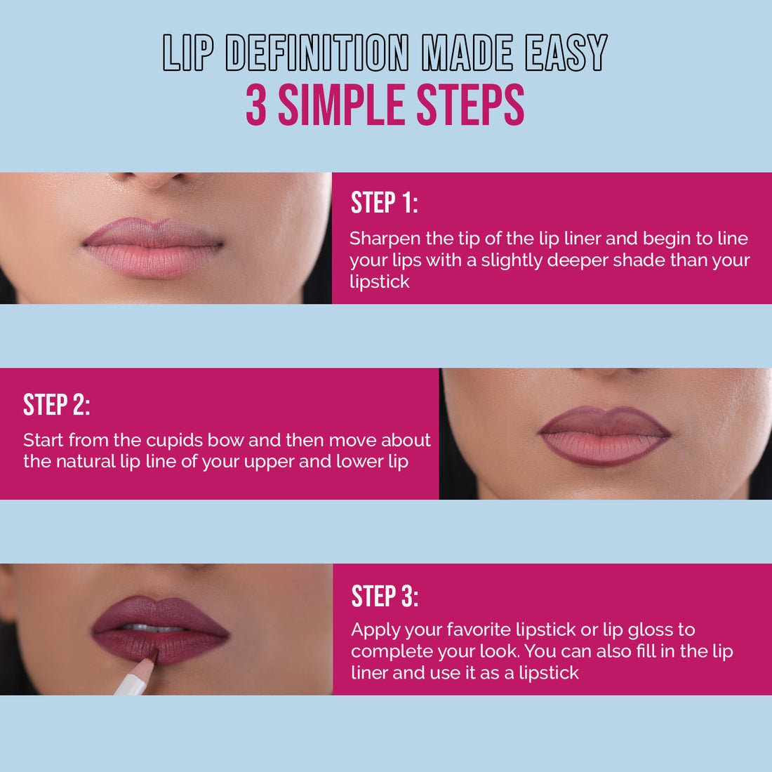 Glam21 Loaded Lips Matte Lip Liner 12 Pieces Box