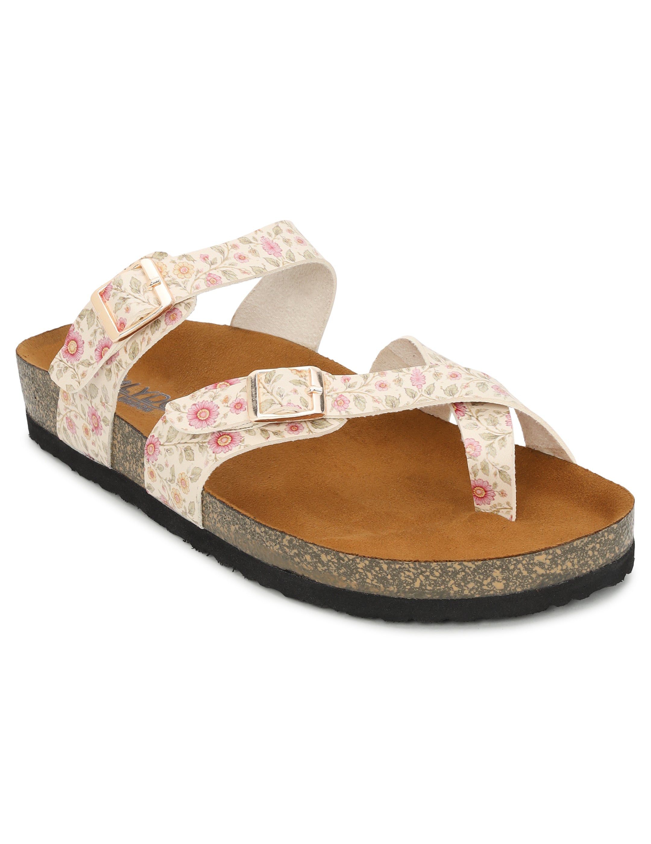 LYDC London - Women's Sanganeri Print Fashion Sandals - Soho - Beige