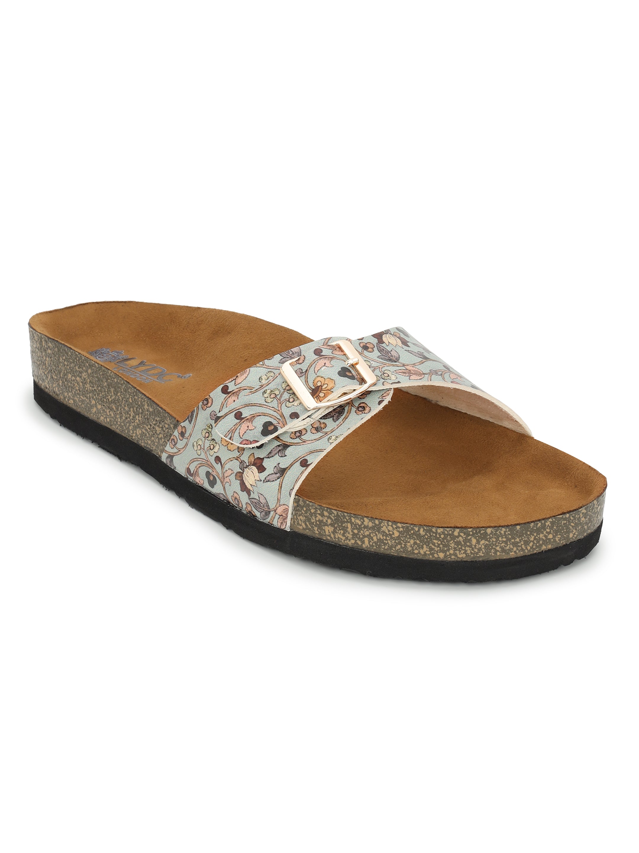 LYDC London - Women's Madhubani Print Fashion Sandals - Camden - Green