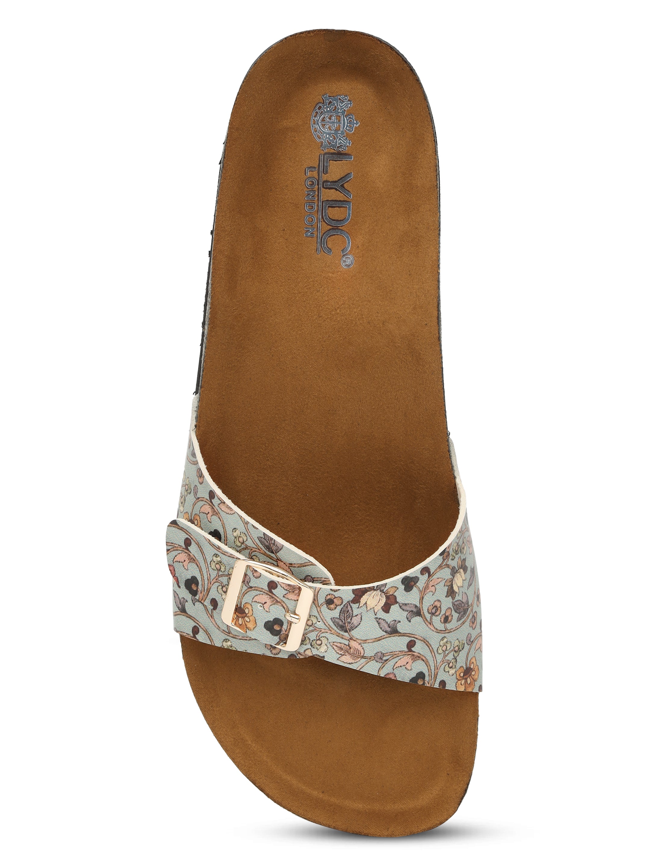 LYDC London - Women's Madhubani Print Fashion Sandals - Camden - Green