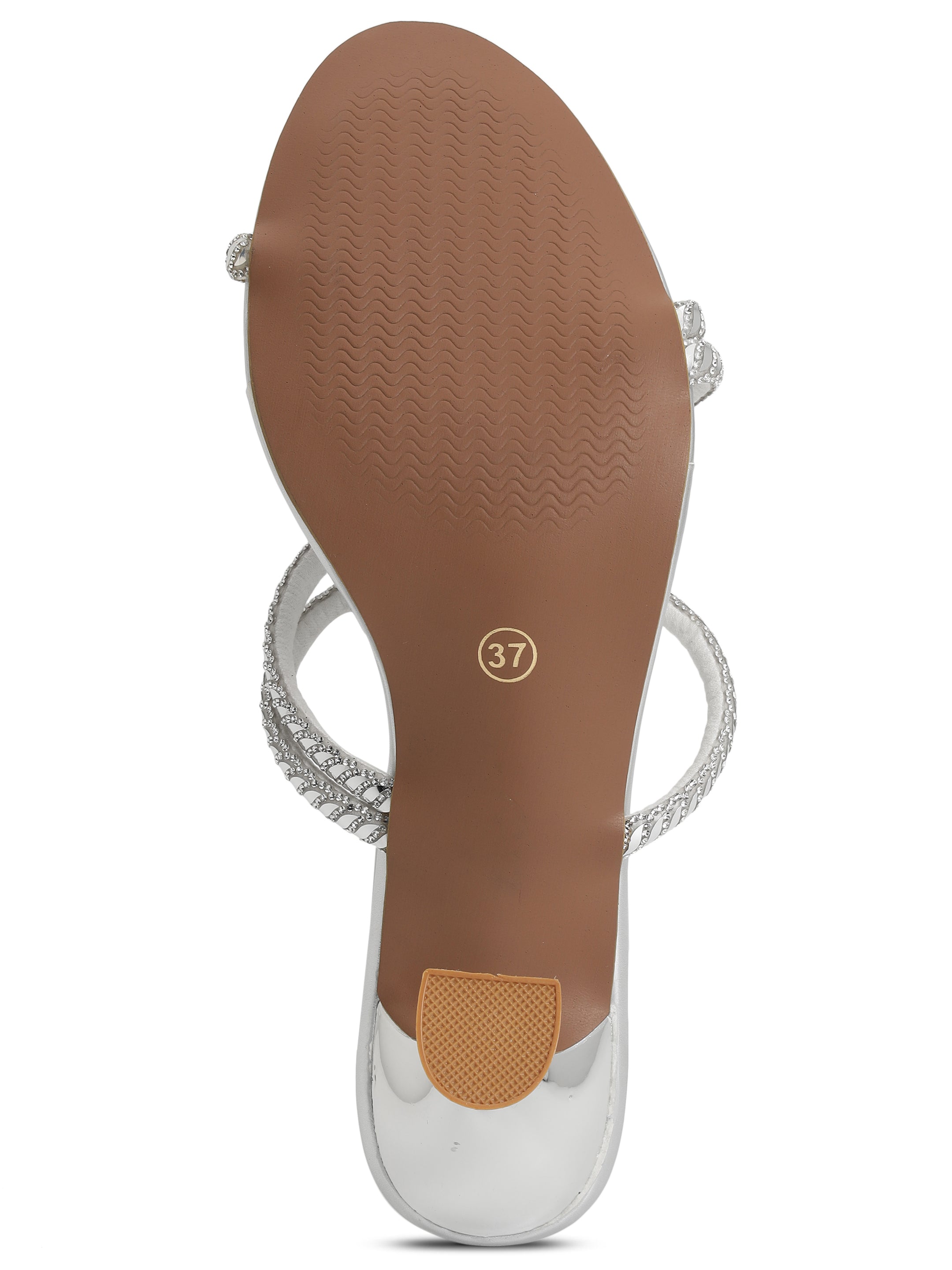 LYDC London - Silver Kitten Heels Sandals for women - Silver