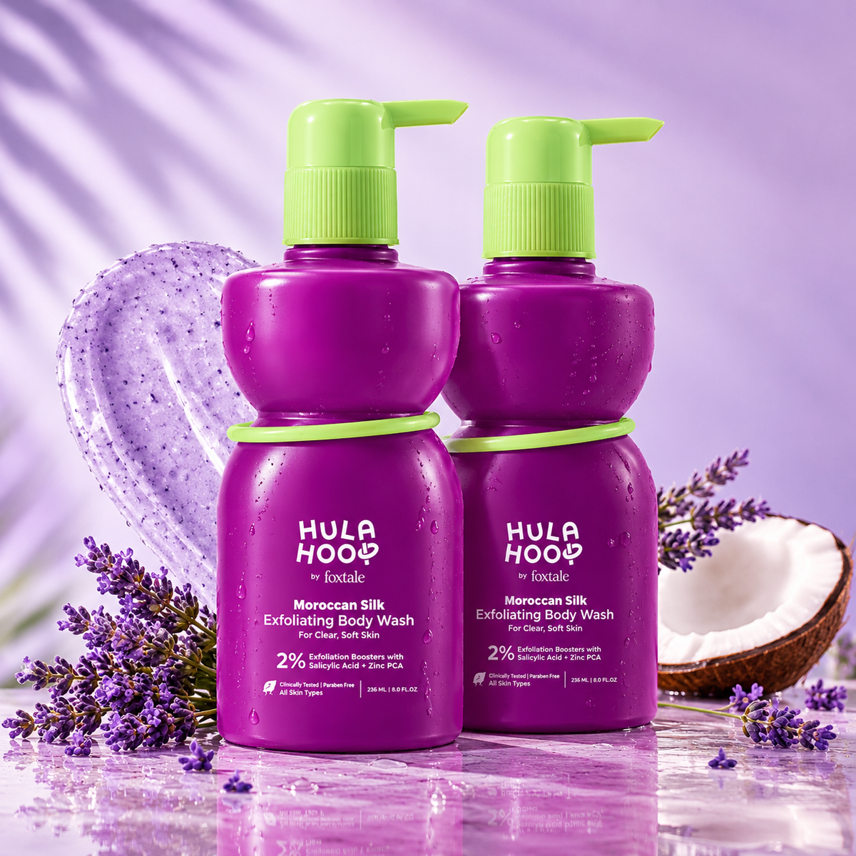 Foxtale Hula Hoop 2% Salicylic Acid Exfoliating Body Wash Combo