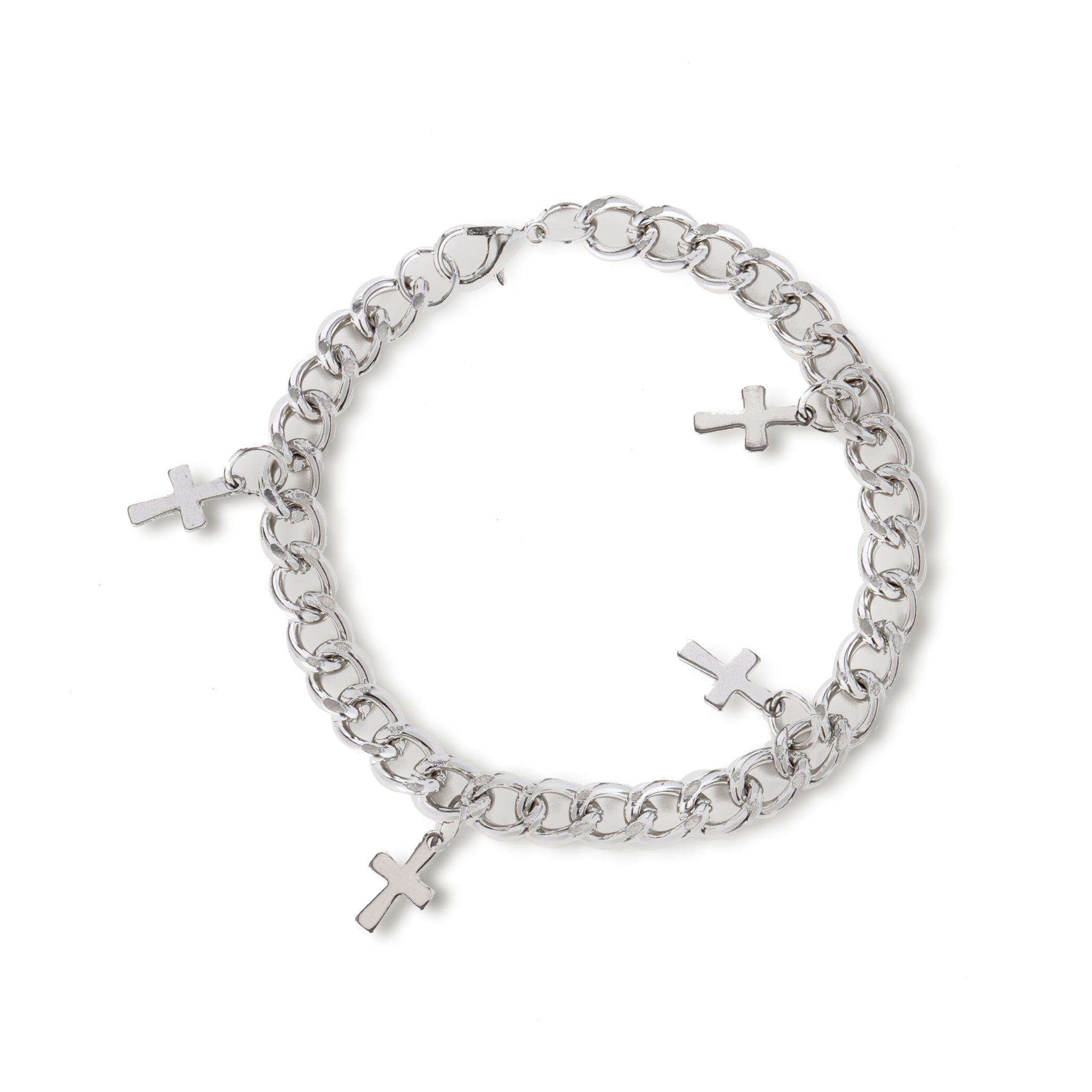 Salty Cross Cubic Link Bracelet