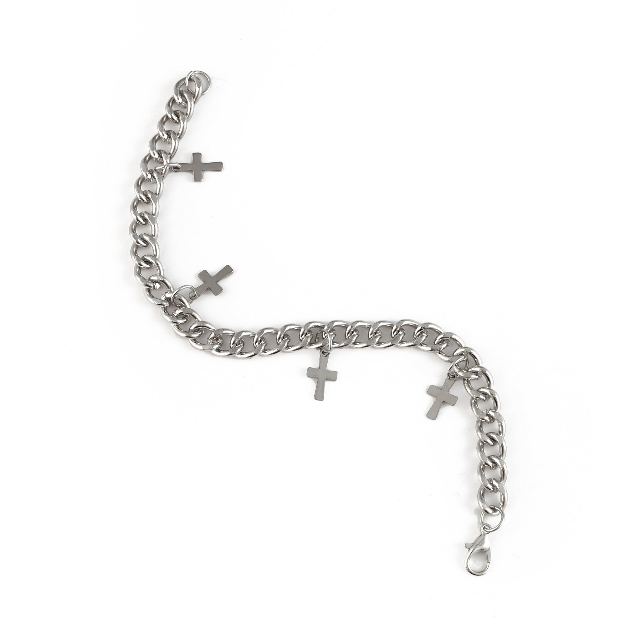 Salty Cross Cubic Link Bracelet
