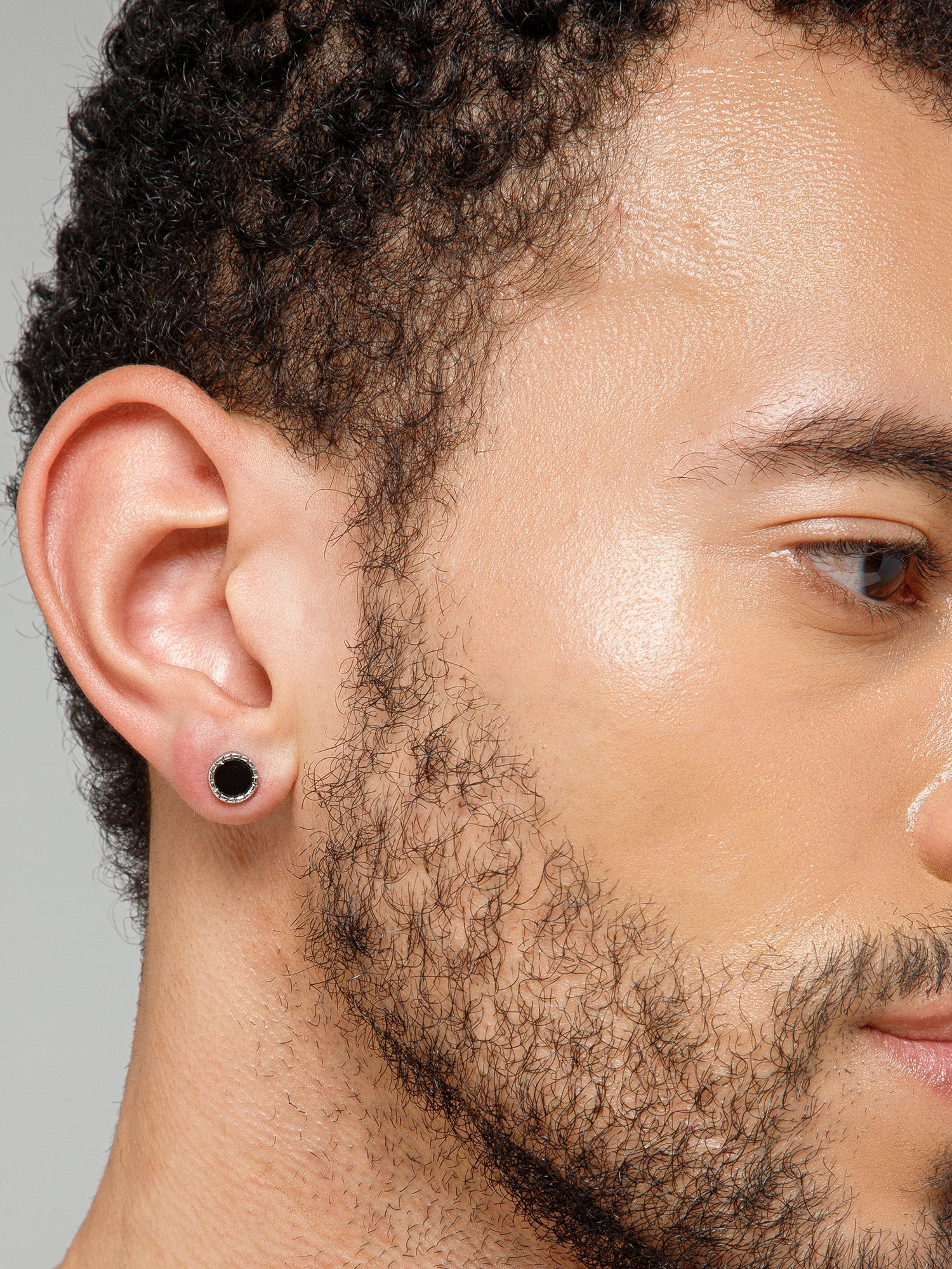 Salty Black Beaten Studs