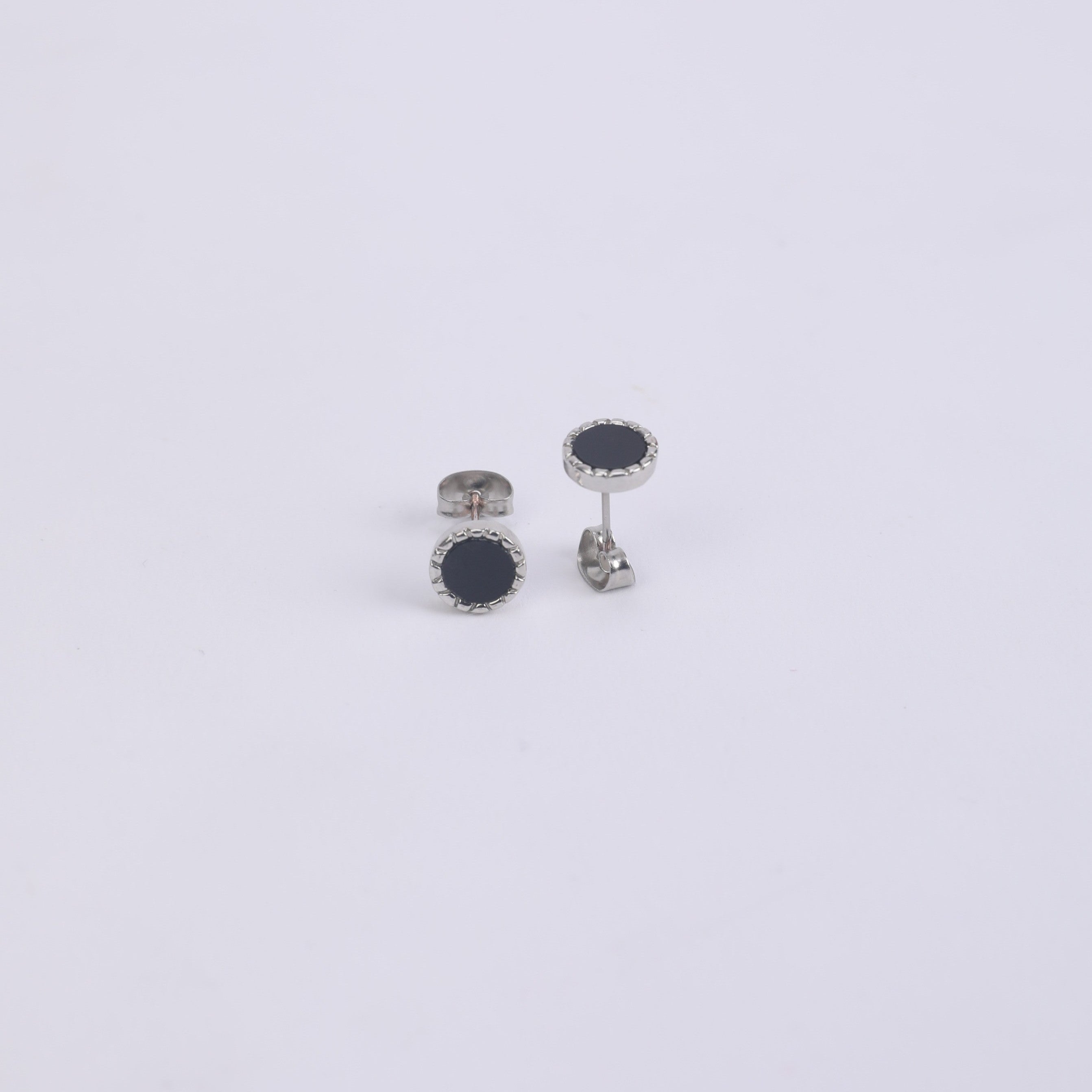 Salty Black Beaten Studs