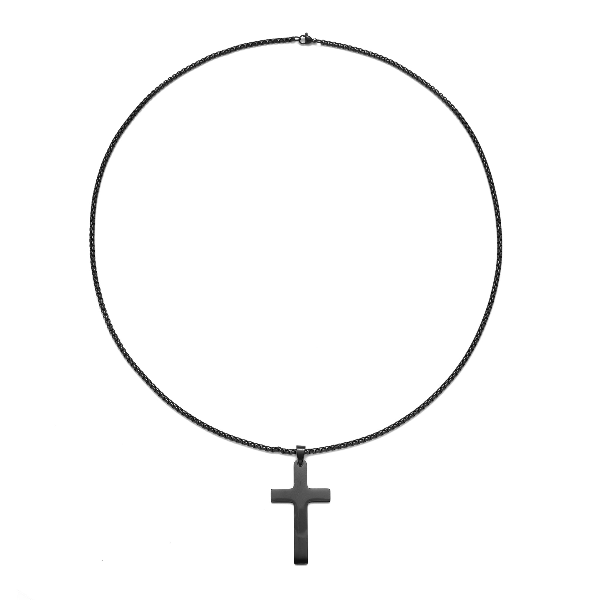Salty Christ'S Crucifix Black Chain