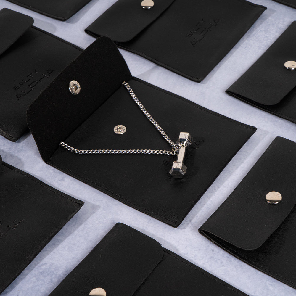 Salty Dumbbell Silver Chain