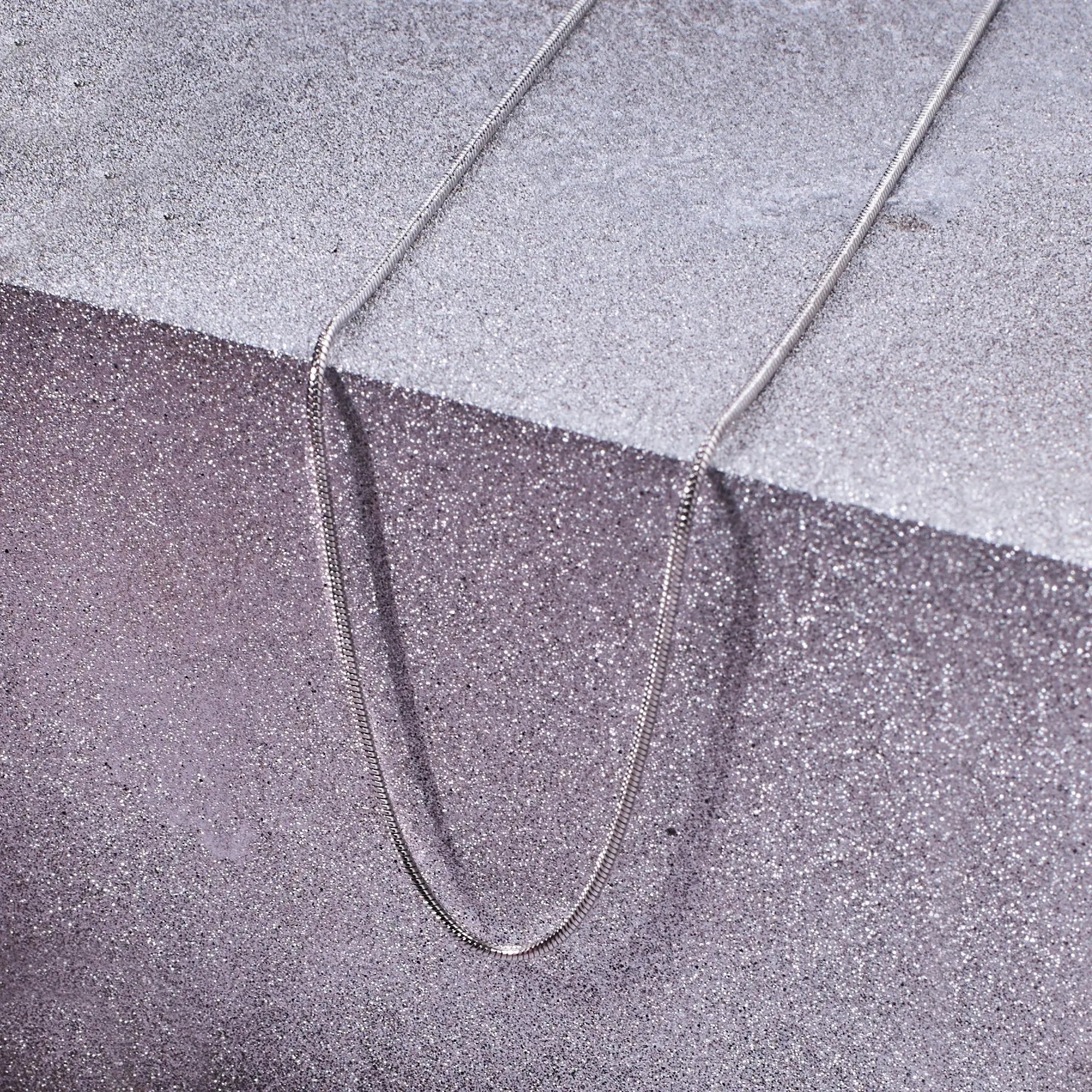 Salty Round Snake Silver Chain