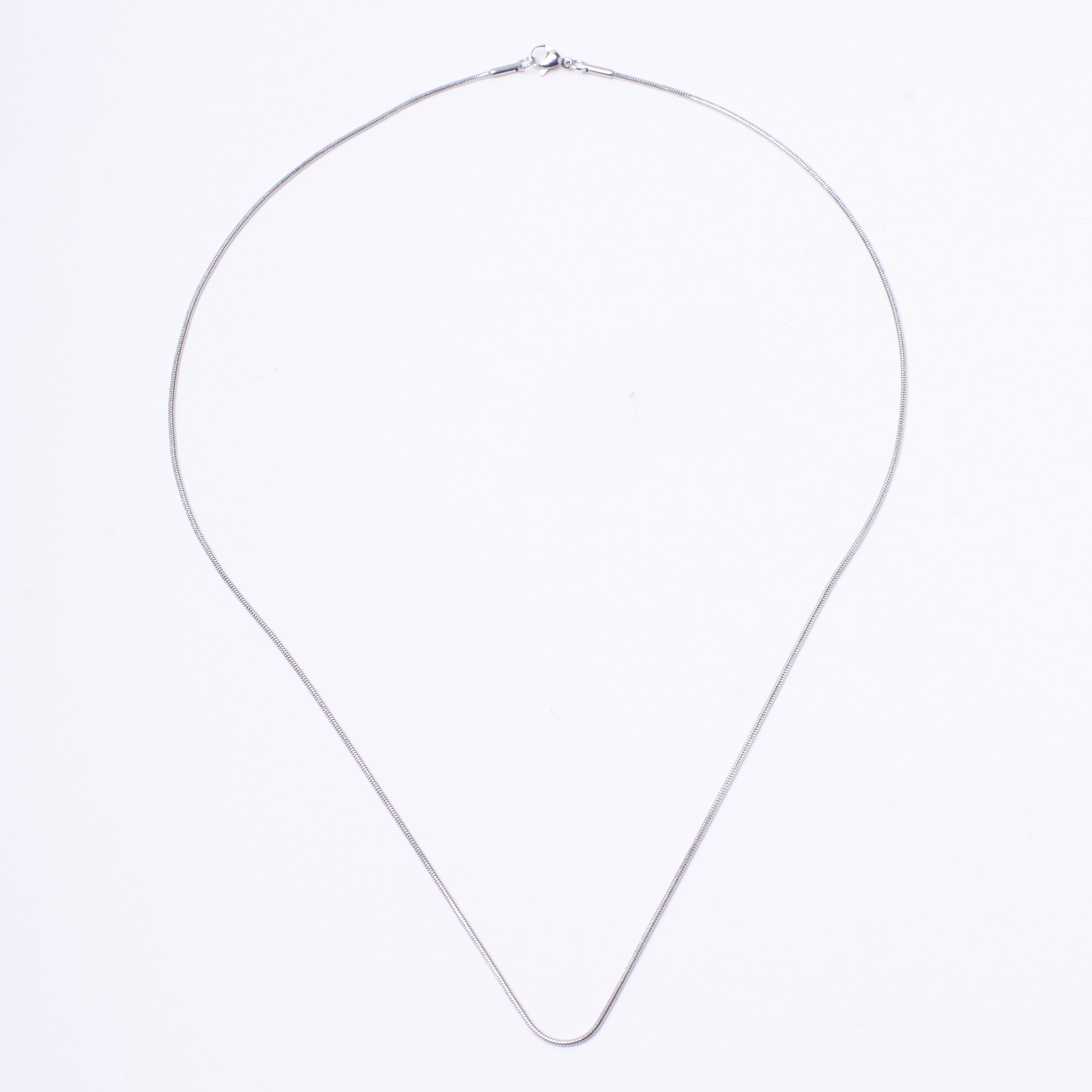 Salty Round Snake Silver Chain