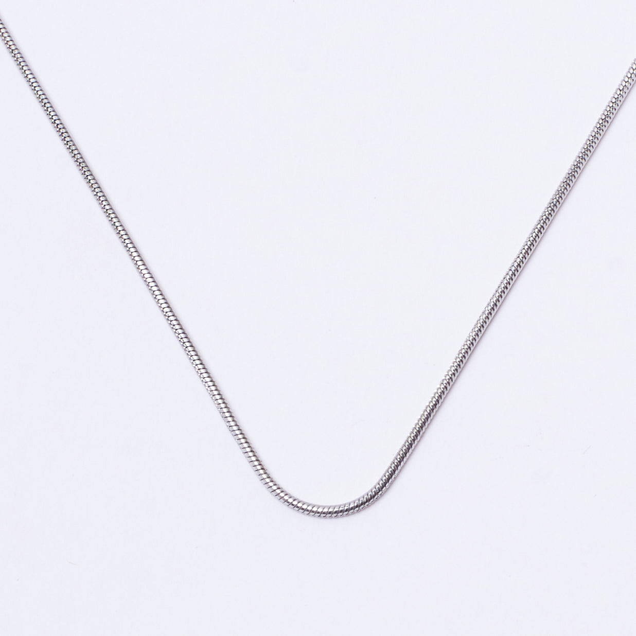 Salty Round Snake Silver Chain