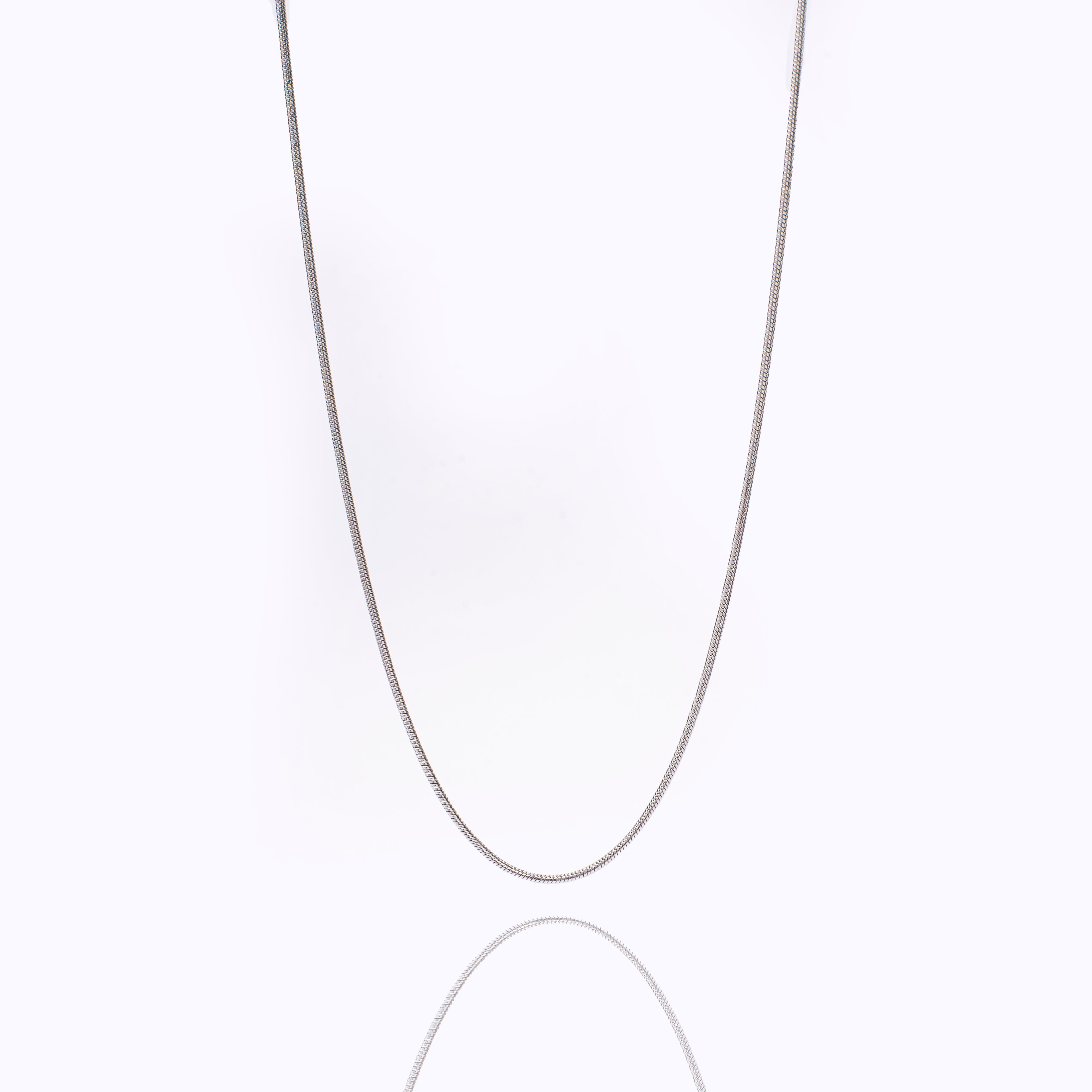 Salty Round Snake Silver Chain