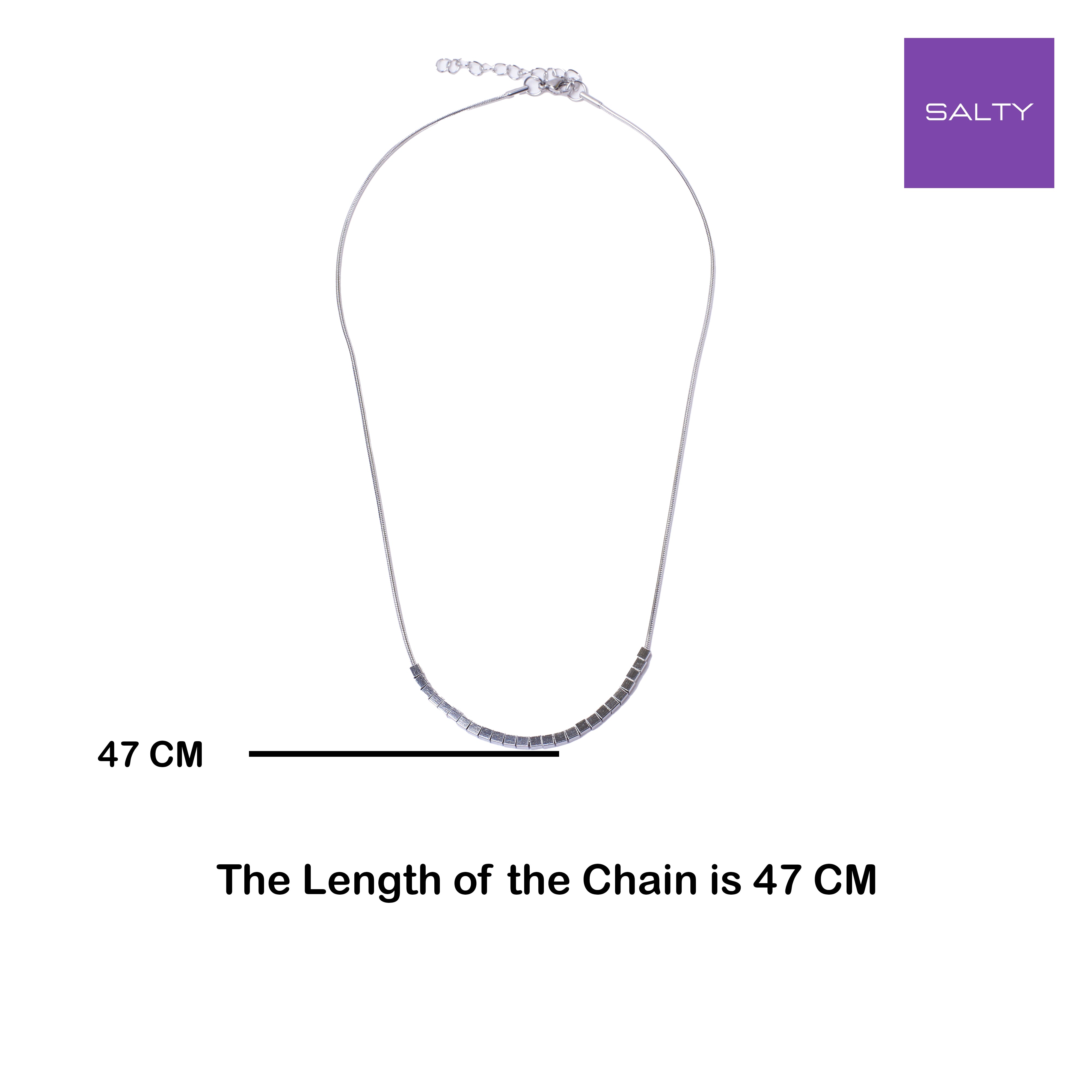 Salty Silver Chevron Chain