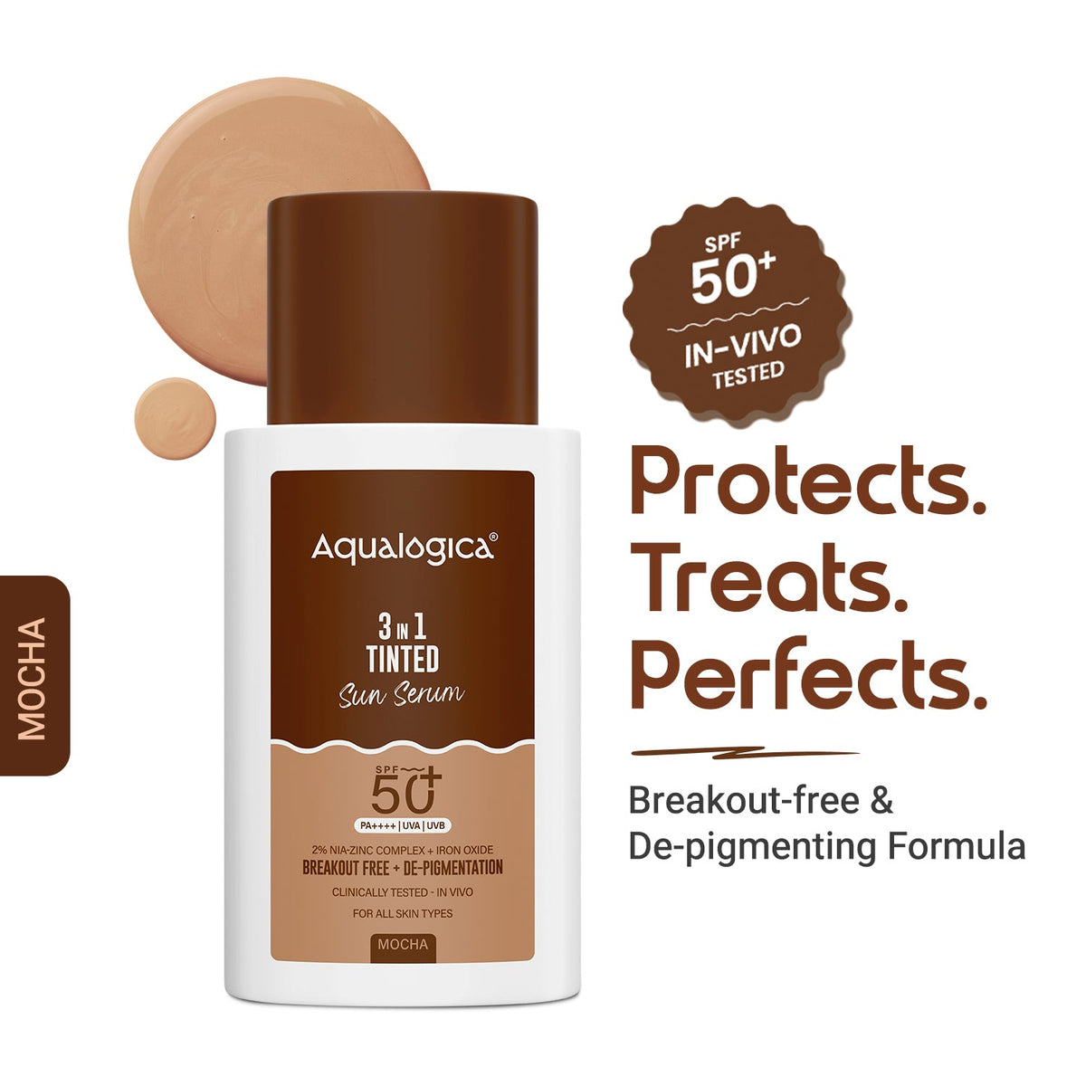 Aqualogica 3-In-1 Tinted Sun Serum - 50g