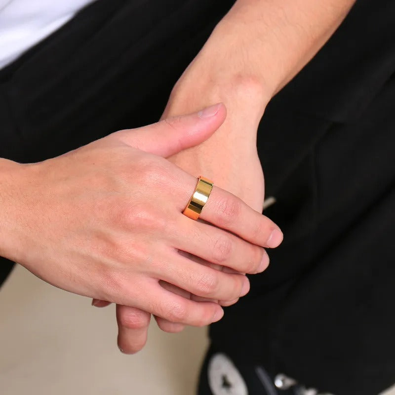 Salty Cool Dude Plain Golden Ring