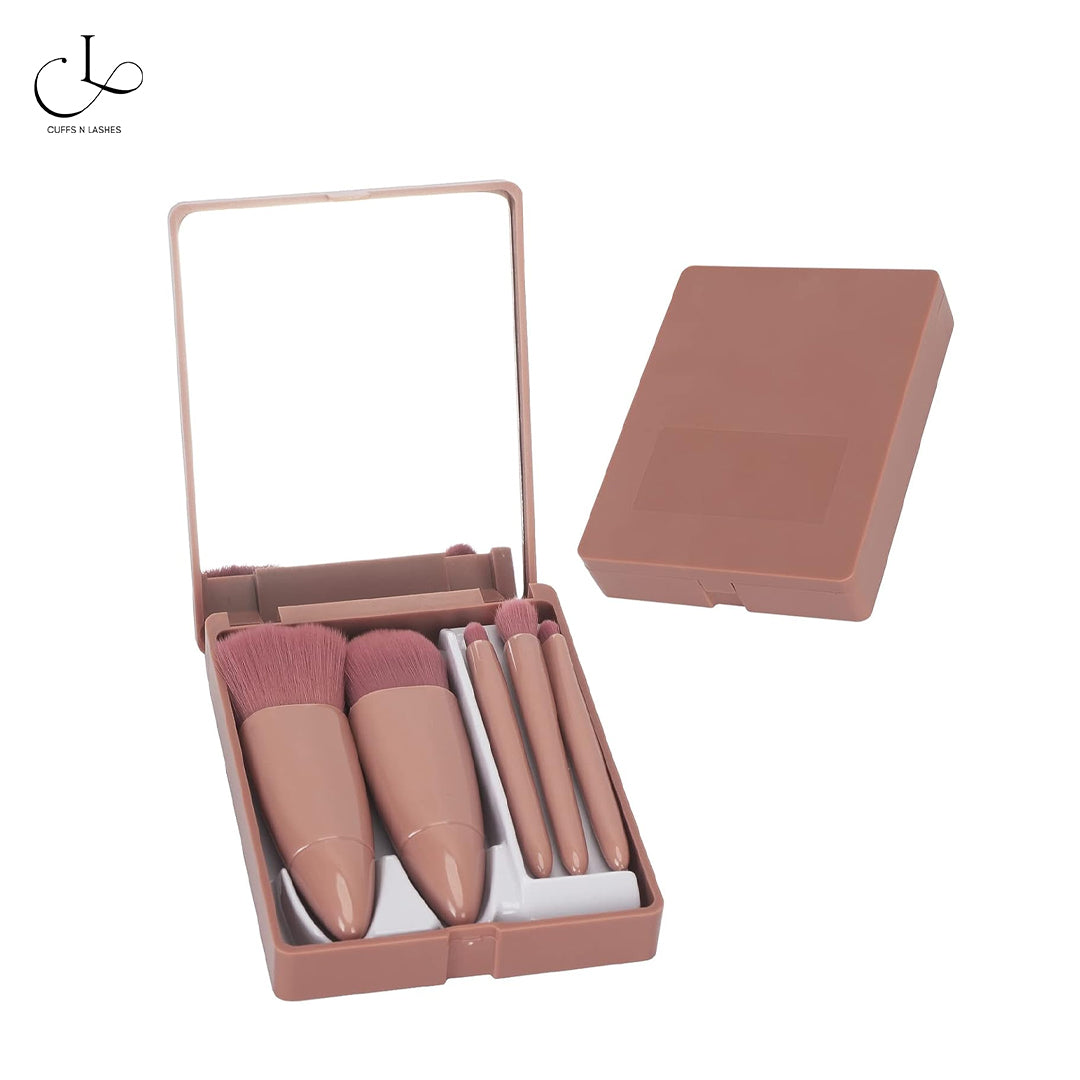 Cuffs N Lashes Mini Brush Set Of 5 - Brown