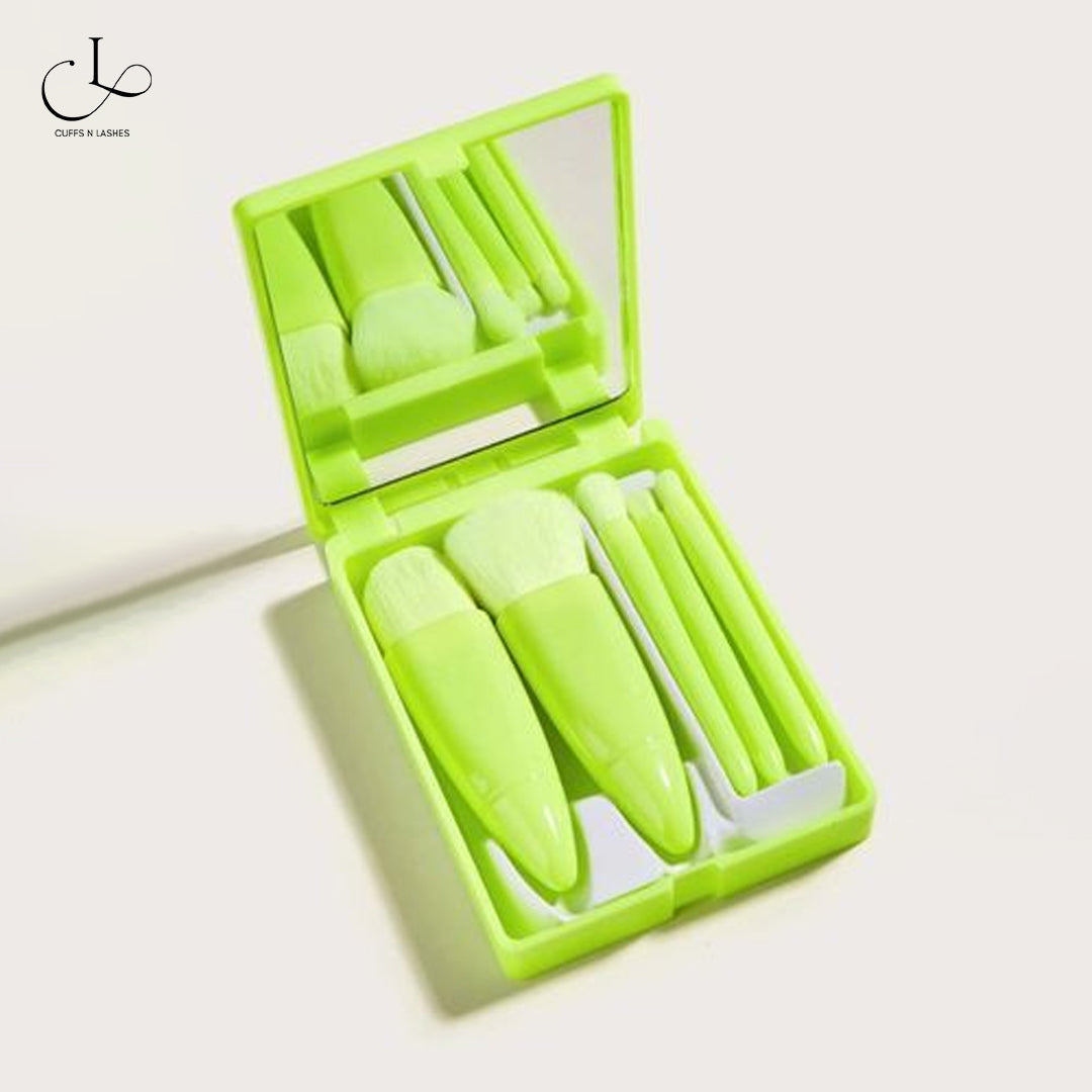 Cuffs N Lashes Mini Brush Set Of 5 - Green