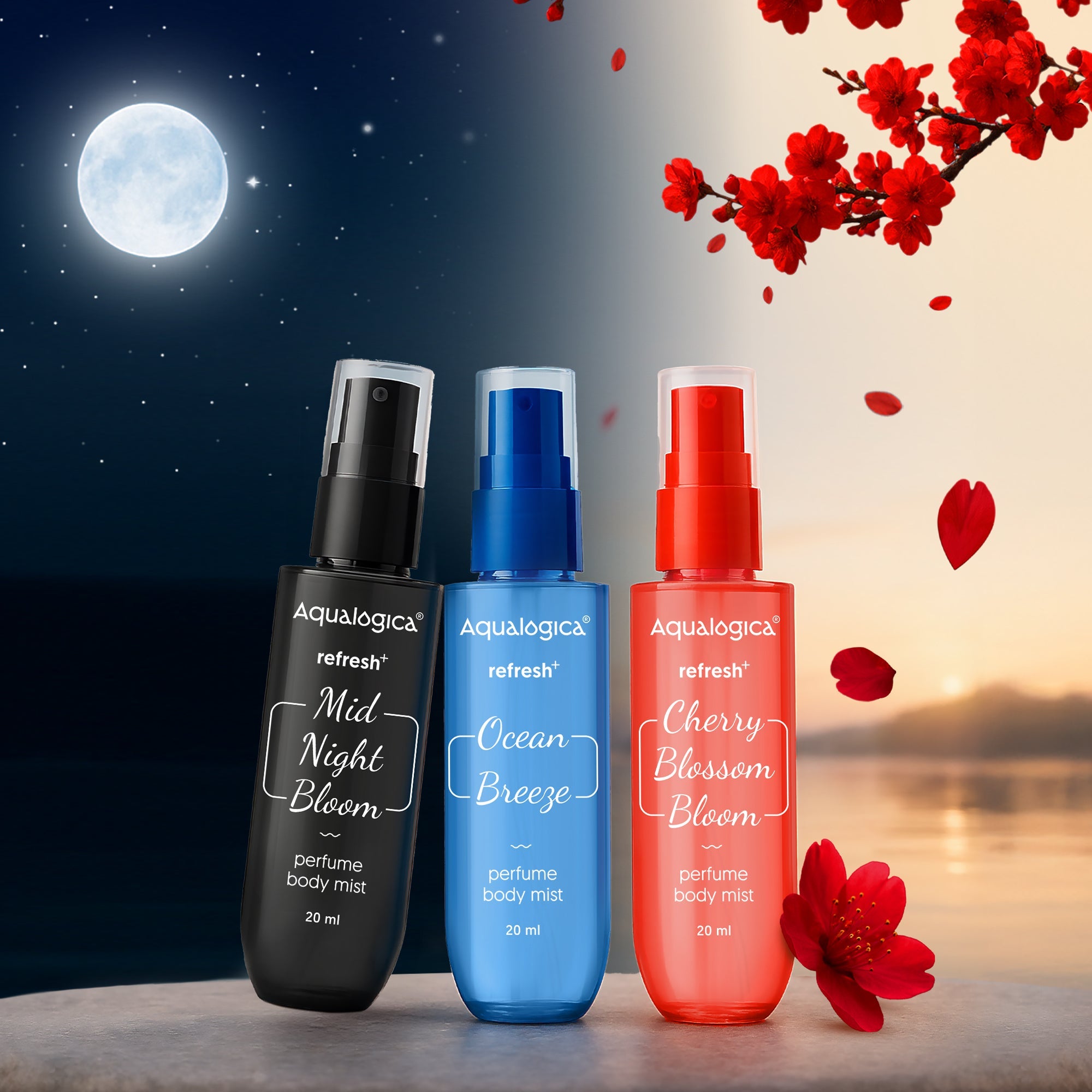 Aqualogica Refresh+ Mist Me Not Set Of 3 (20ml) Perfume Body Mist