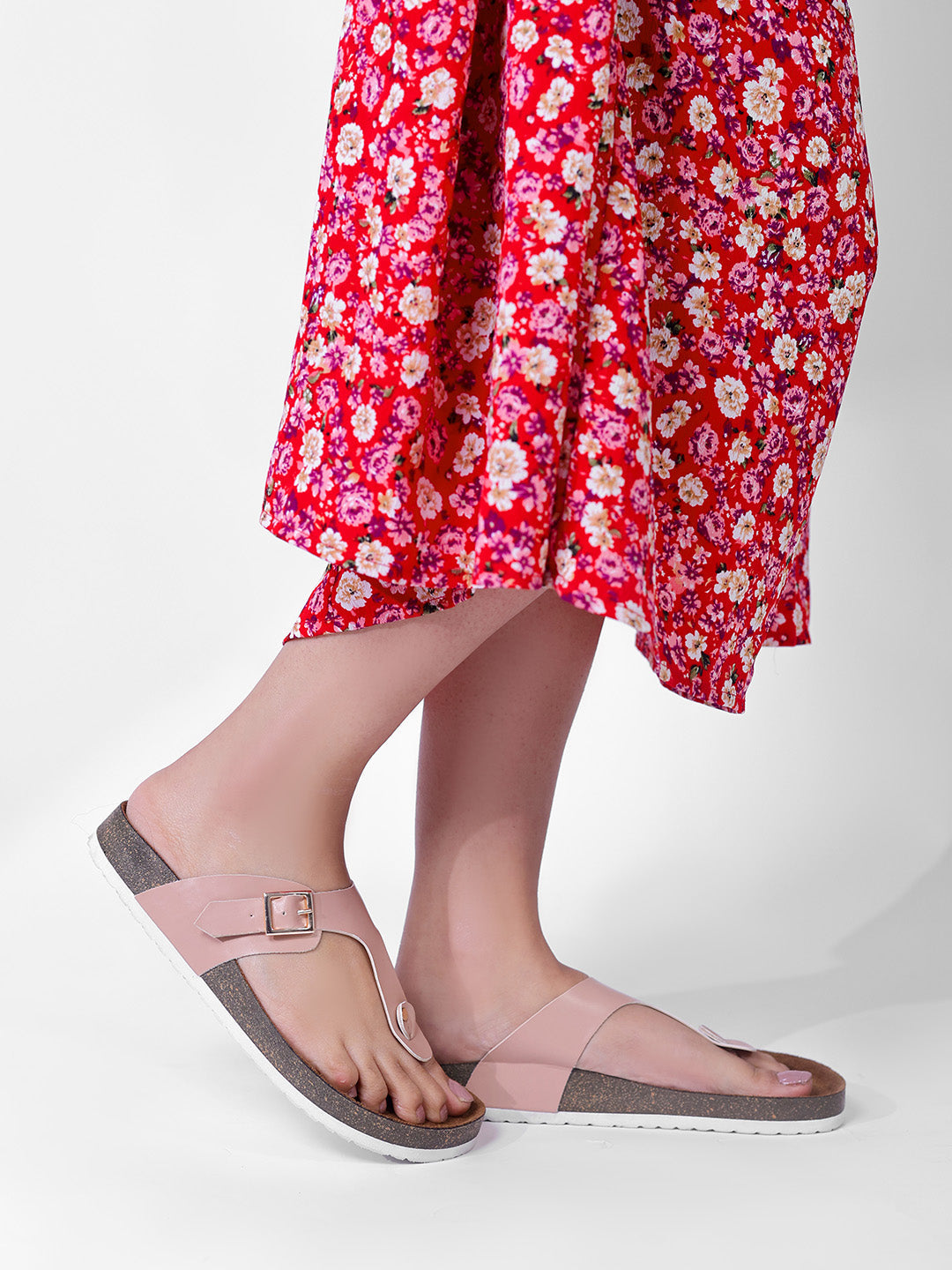 LYDC Nude Pink Sandals for Women - Regent - Nude-Pink