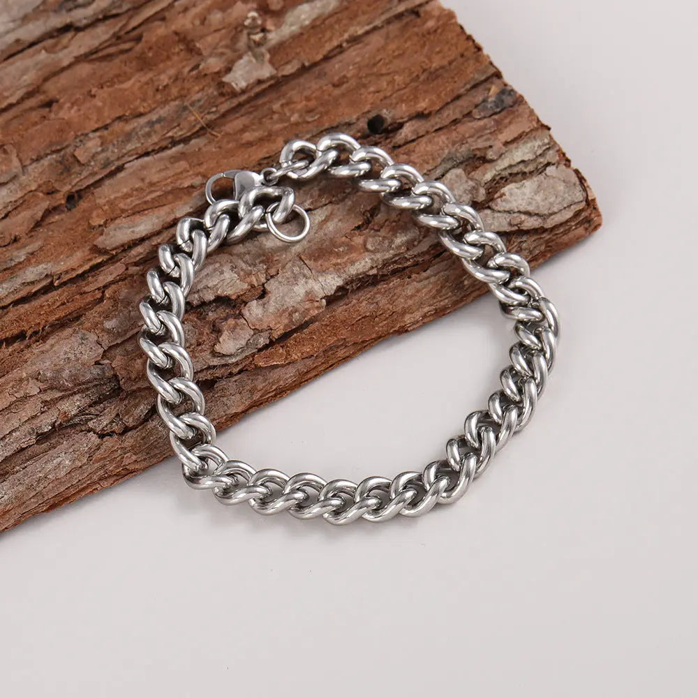 Salty Modern Monk Silver Bracelet