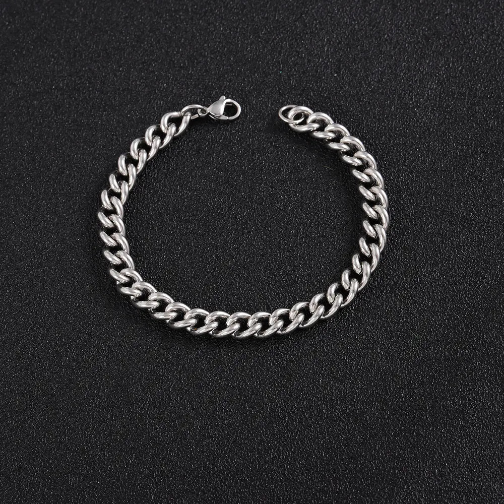Salty Modern Monk Silver Bracelet