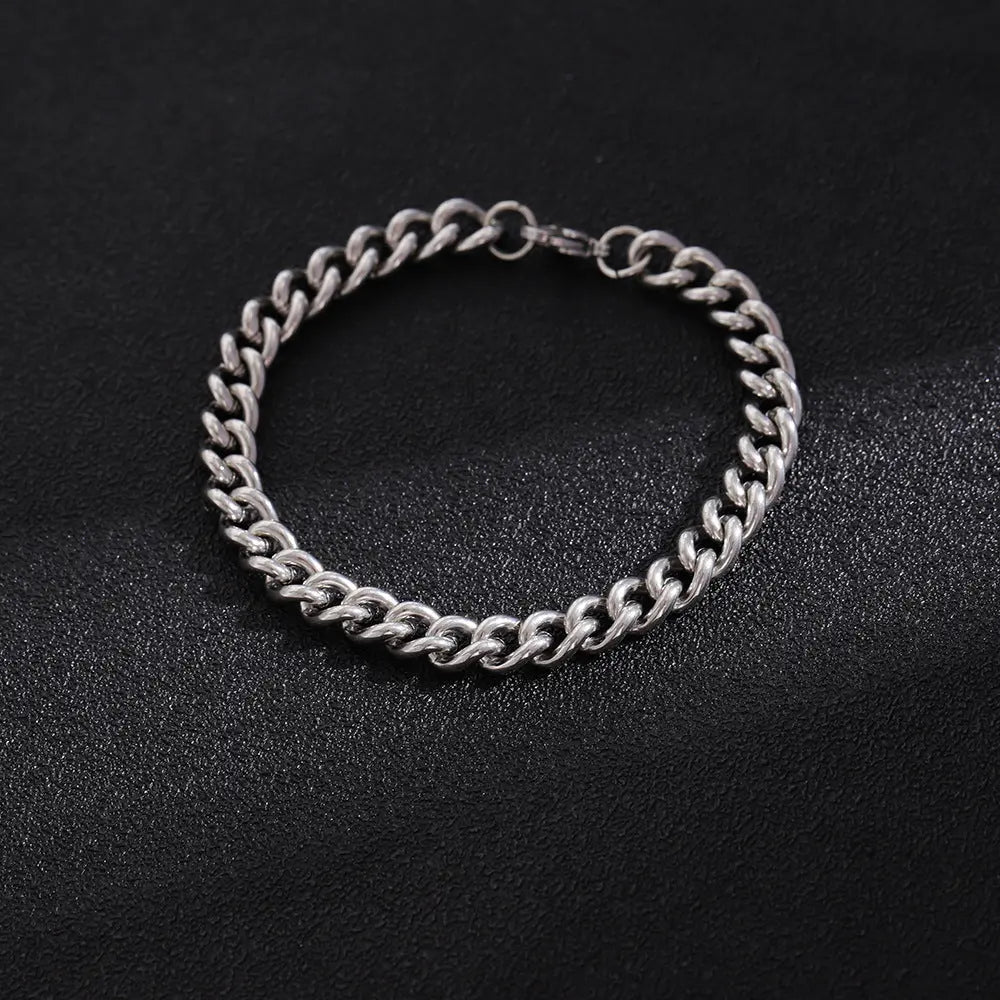 Salty Modern Monk Silver Bracelet