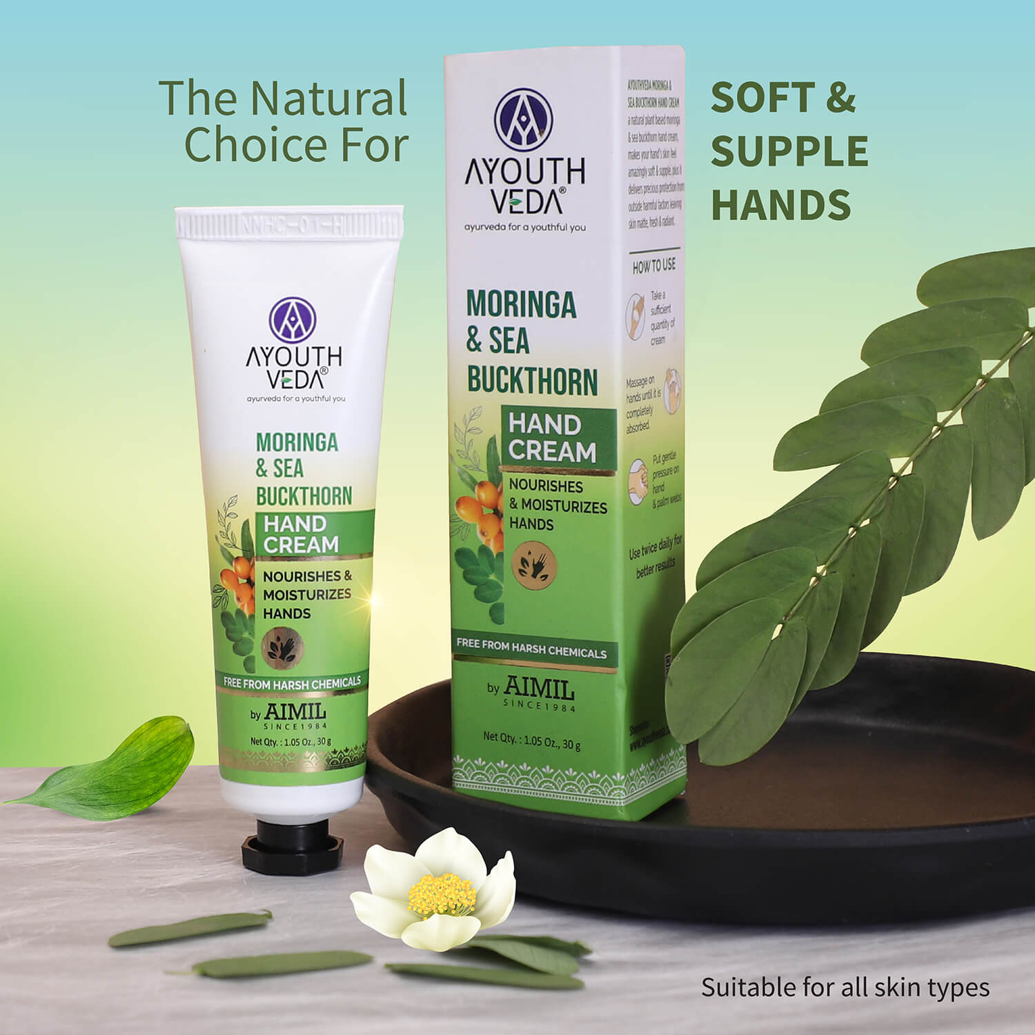 Ayouthveda Moringa & Sea Buck Thorn Hand Cream