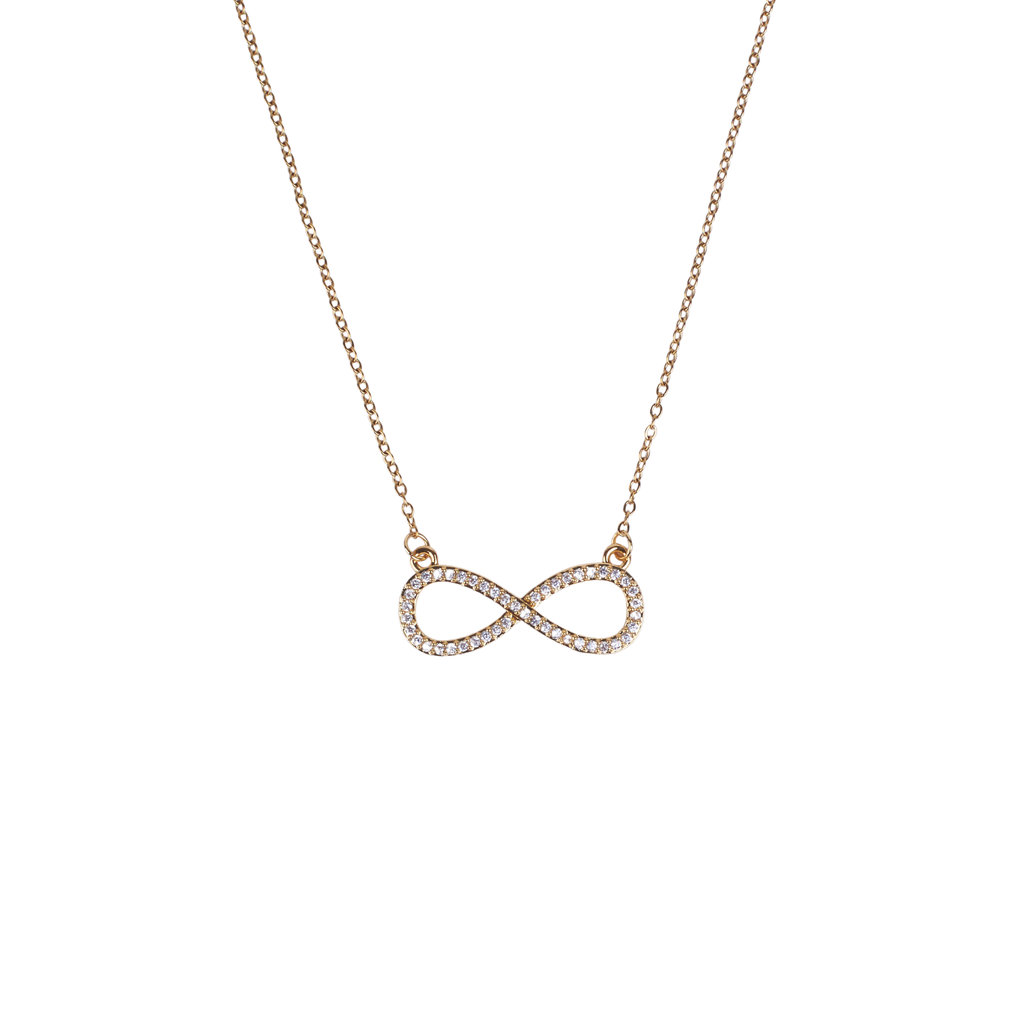 Salty Infinity Love Golden Crystal Necklace