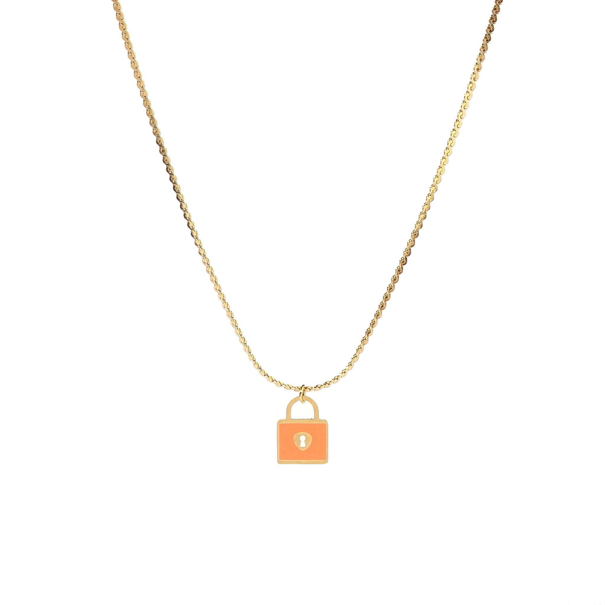 Salty Lock It Gold Necklace