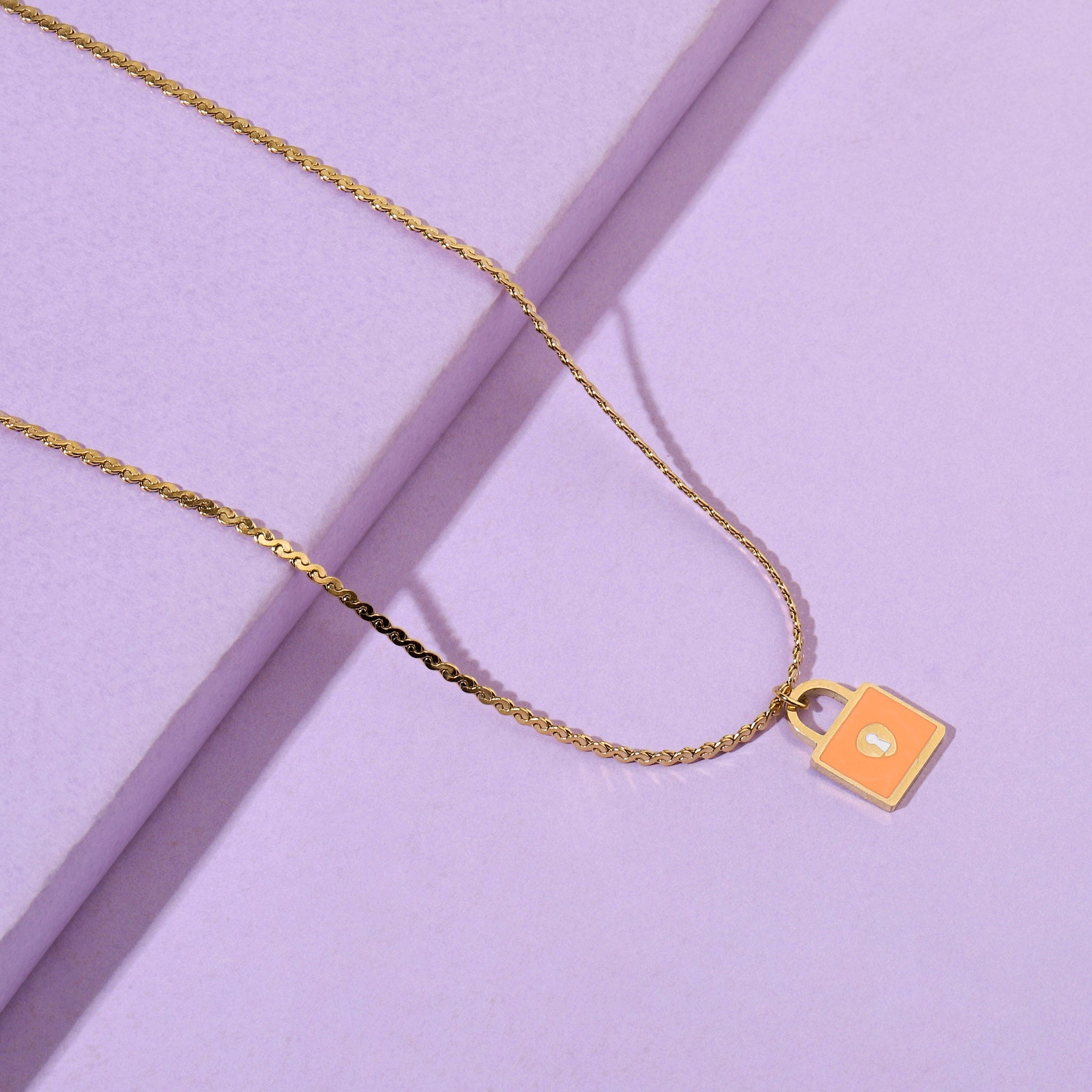 Salty Lock It Gold Necklace