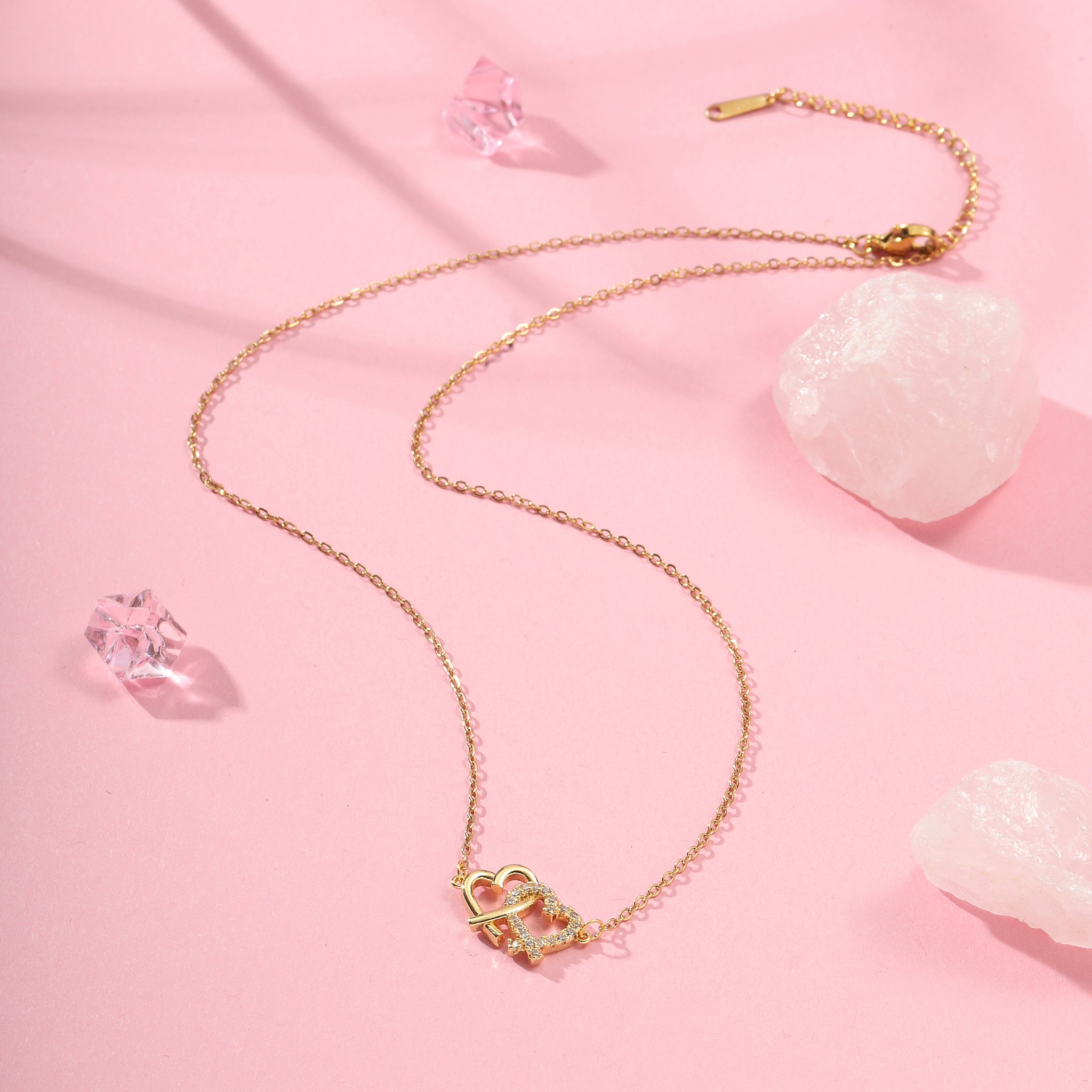 Salty Linked Hearts Necklace