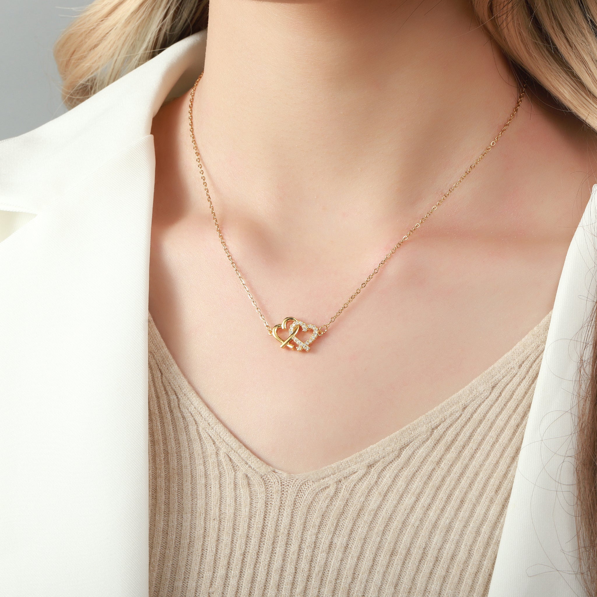 Salty Linked Hearts Necklace