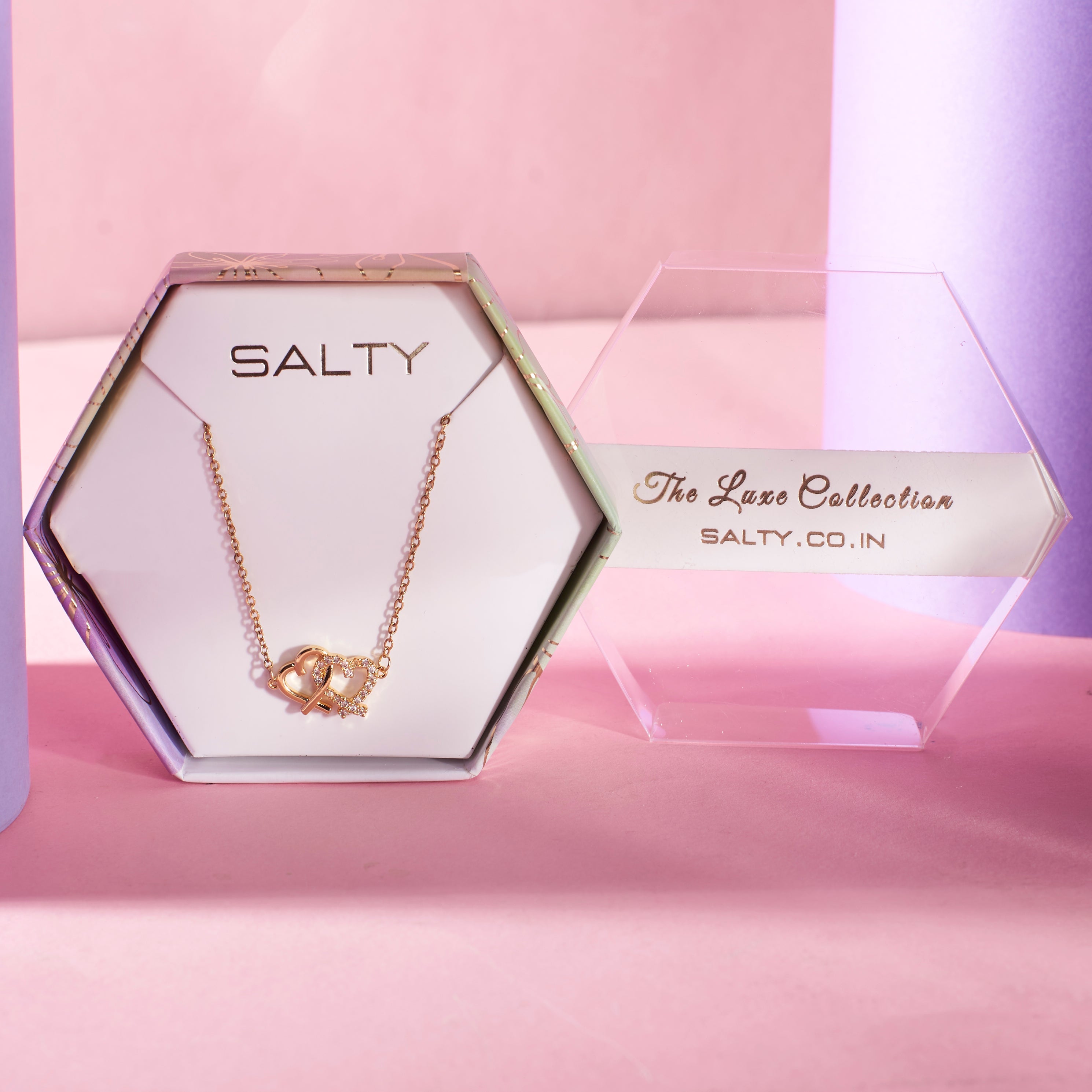 Salty Linked Hearts Necklace