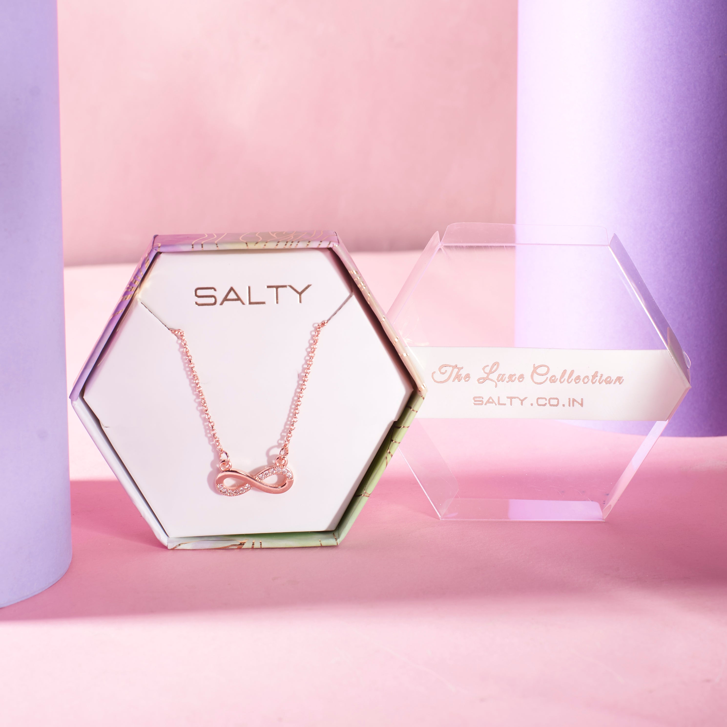 Salty Eternal Connection Symbol White Necklace
