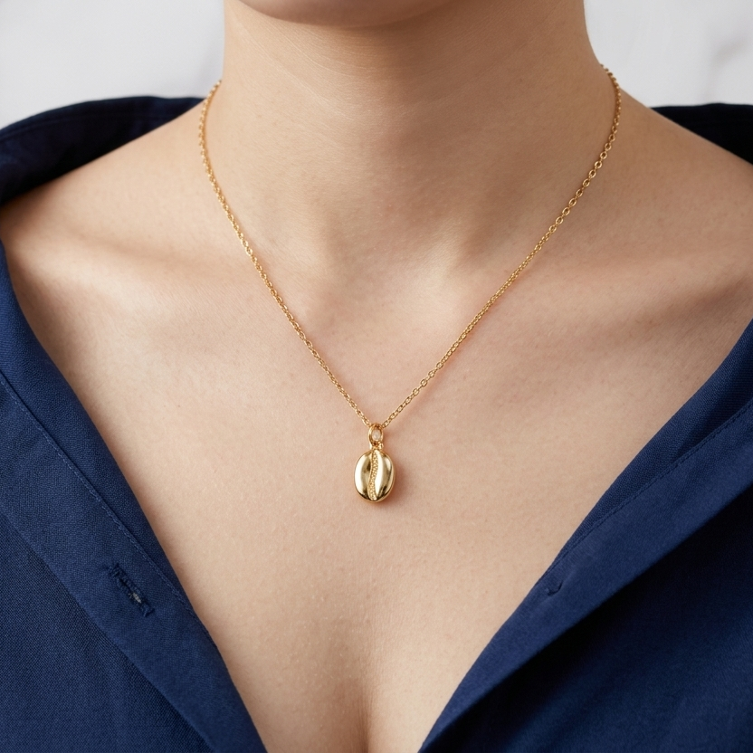 Salty Seashell Charm Necklace