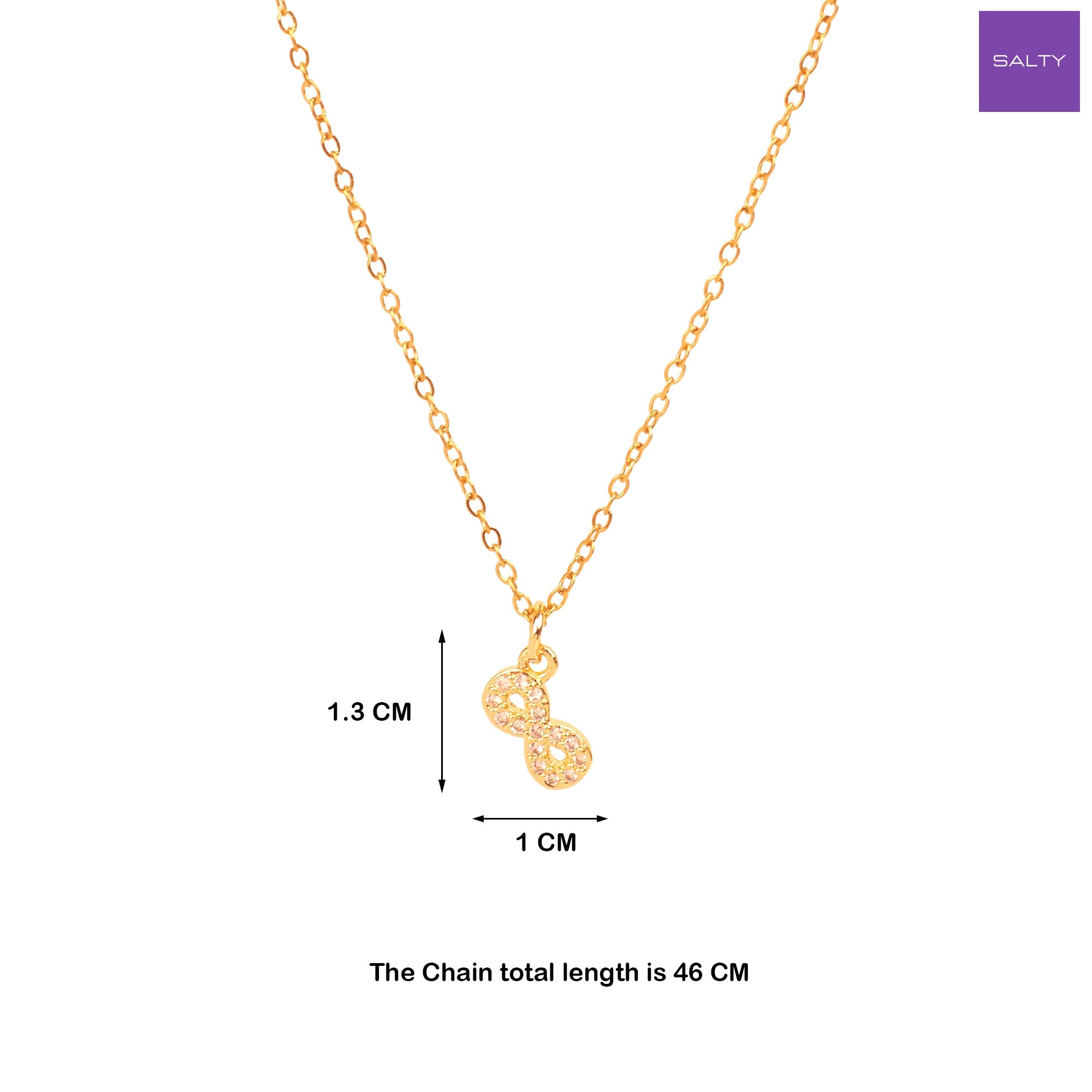 Salty Infinity Charm Necklace