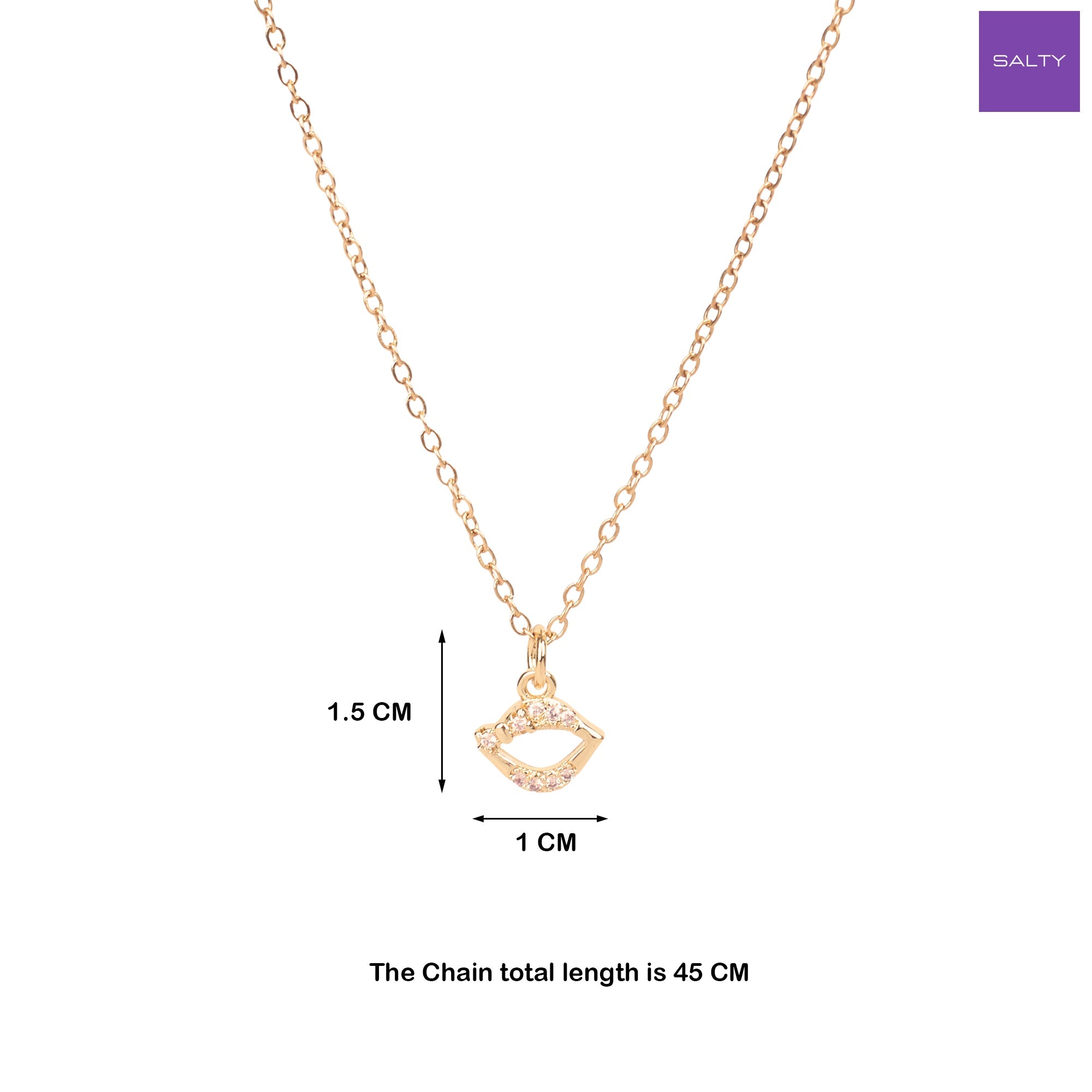 Salty Lover's Kiss Charm Necklace