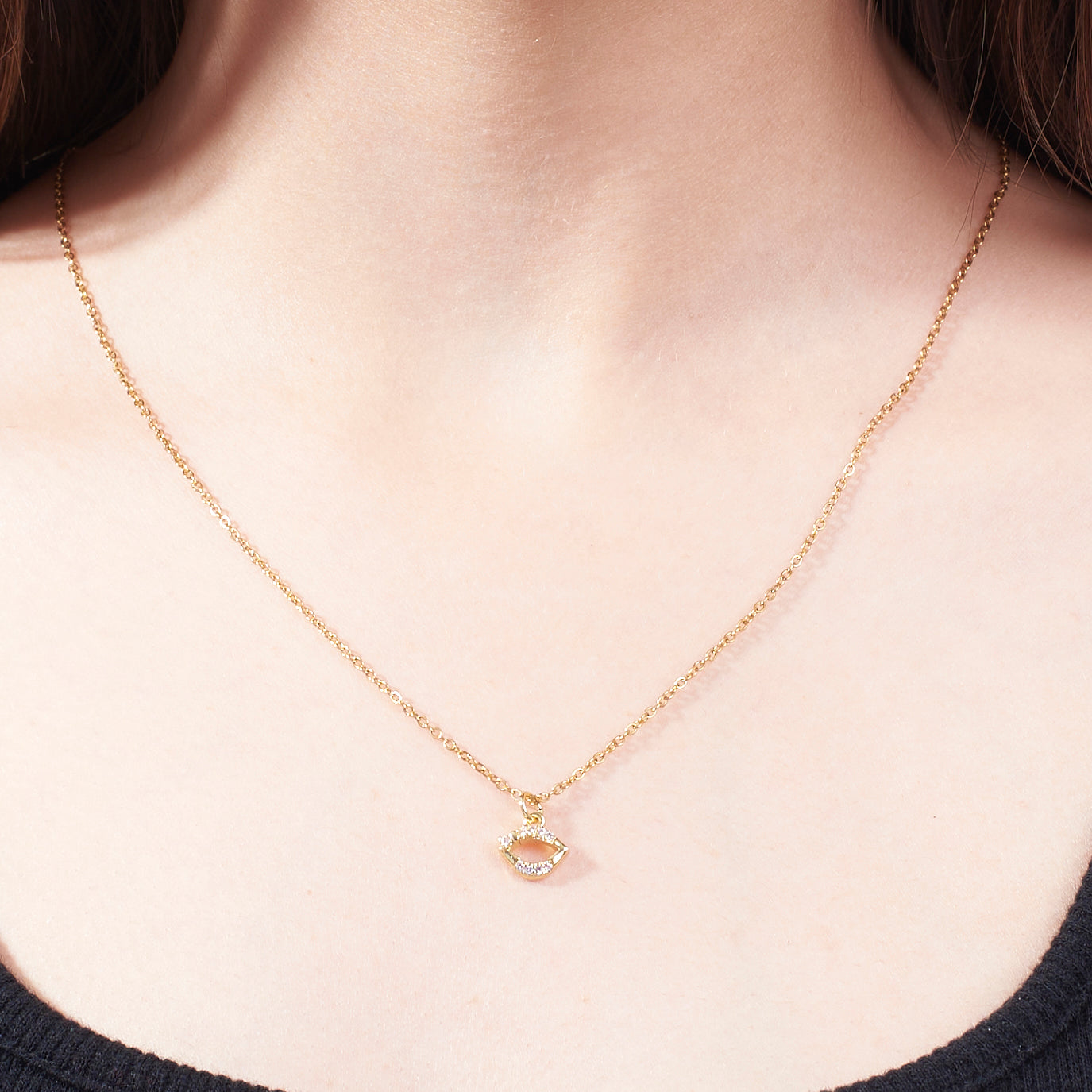 Salty Lover's Kiss Charm Necklace