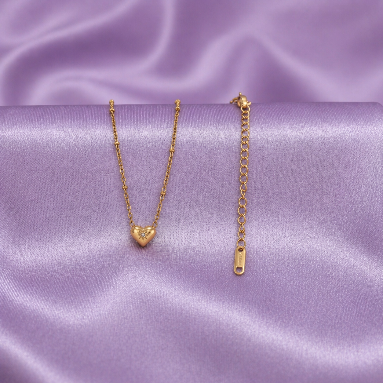 Salty Starlit Heart Necklace