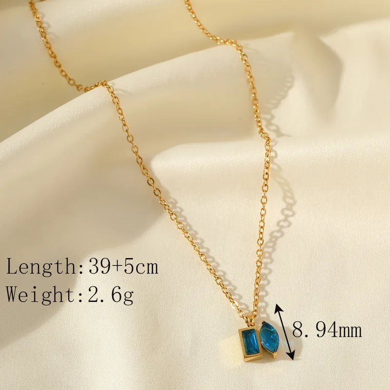 Salty Golden Blue Stone Necklace