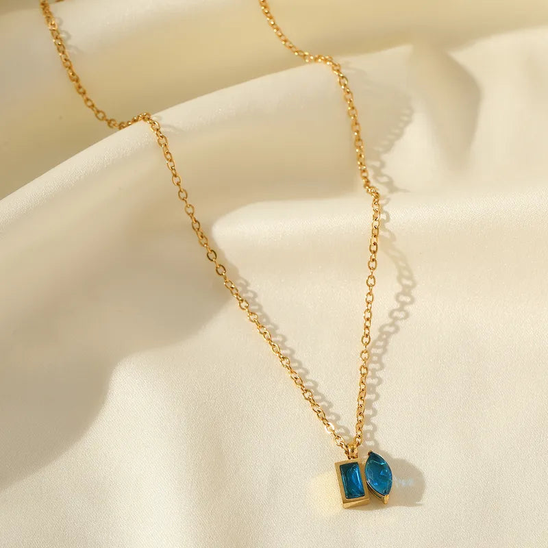 Salty Golden Blue Stone Necklace