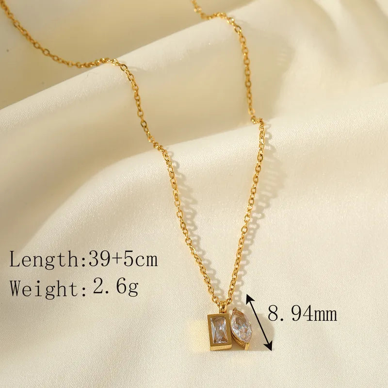 Salty Golden White Stone Necklace